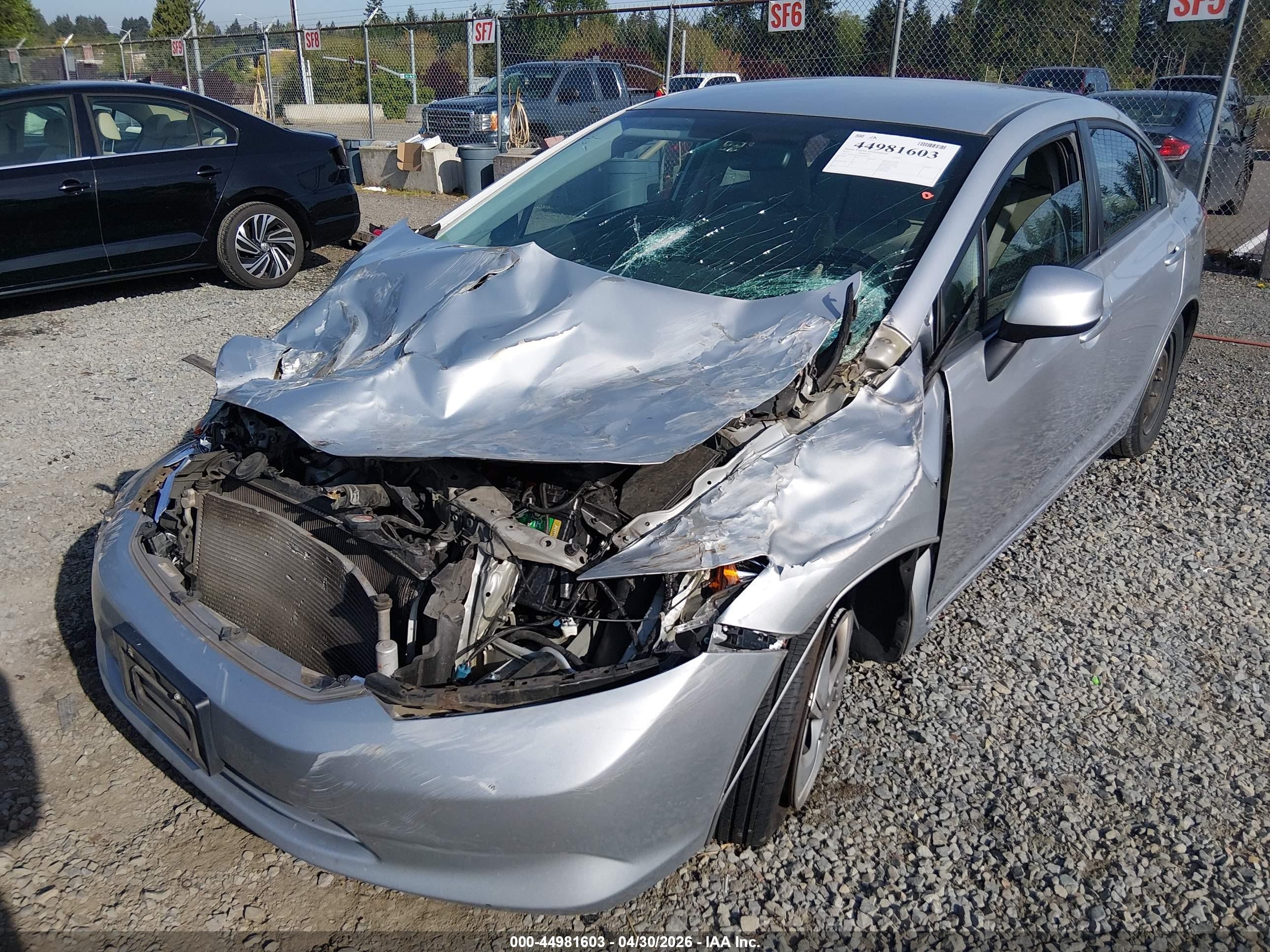 2012 Honda Civic Lx Silver vin: 2HGFB2F55CH580947