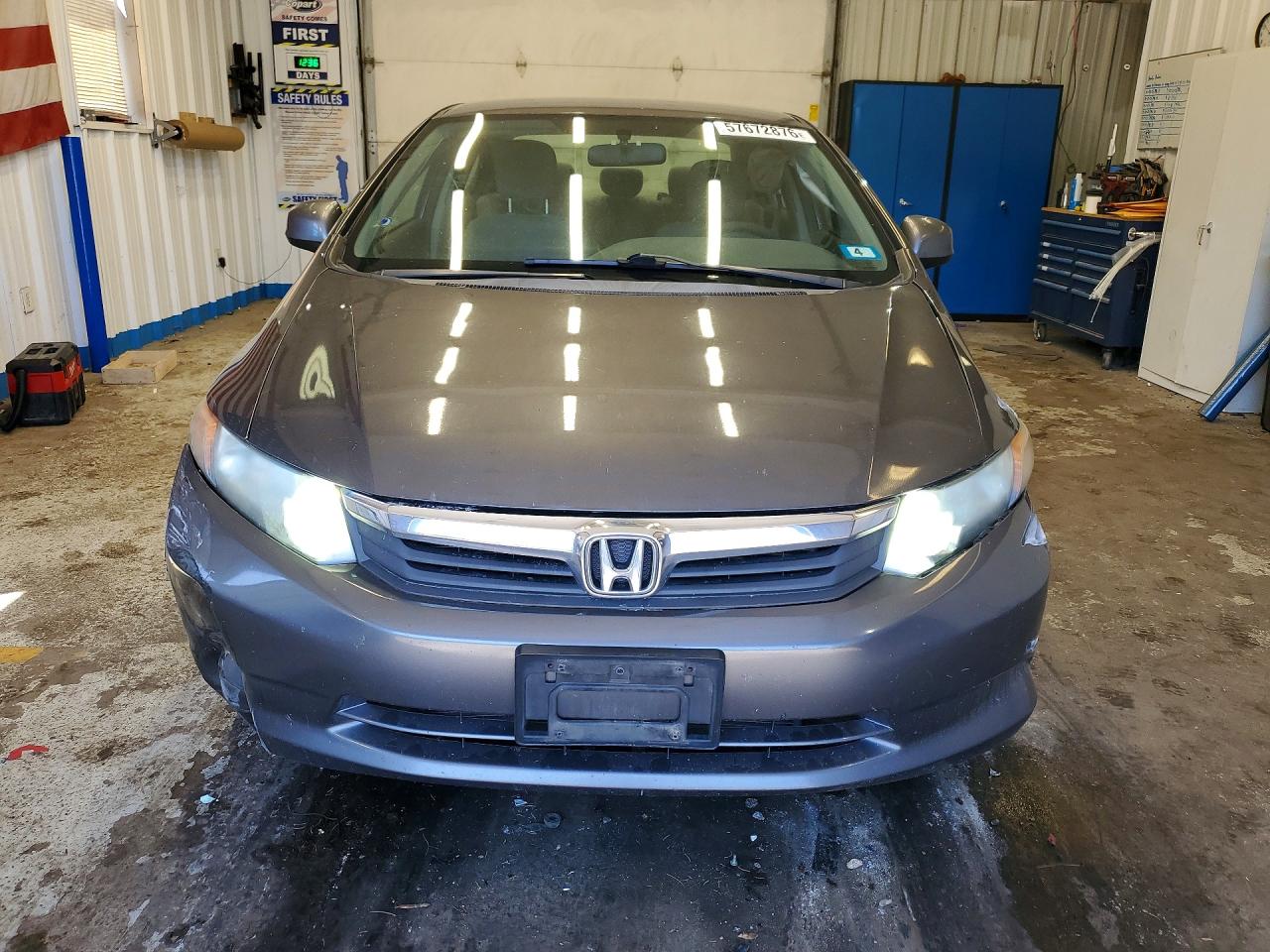 2012 Honda Civic Lx Серый vin: 2HGFB2F55CH584898