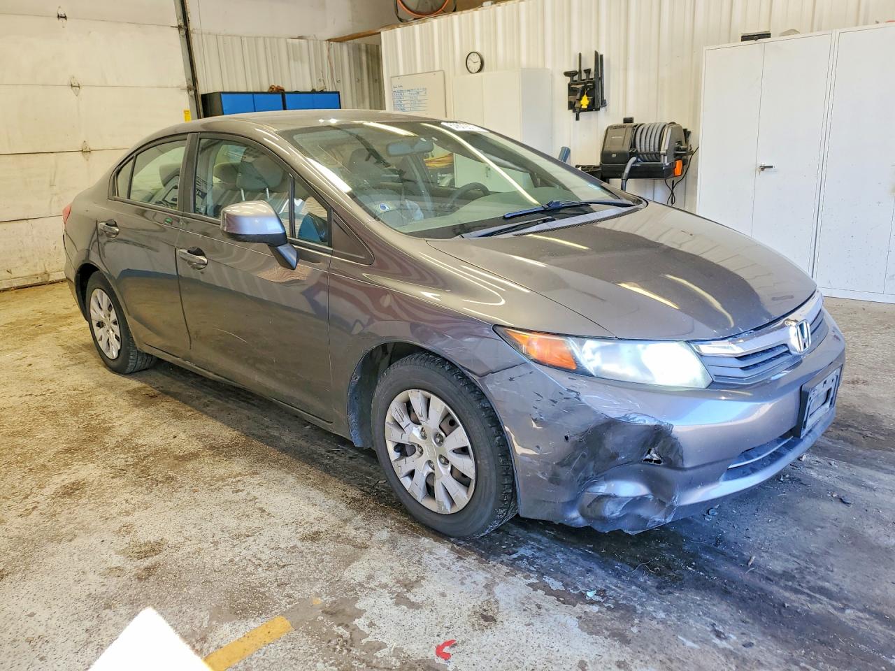 2012 Honda Civic Lx Серый vin: 2HGFB2F55CH584898
