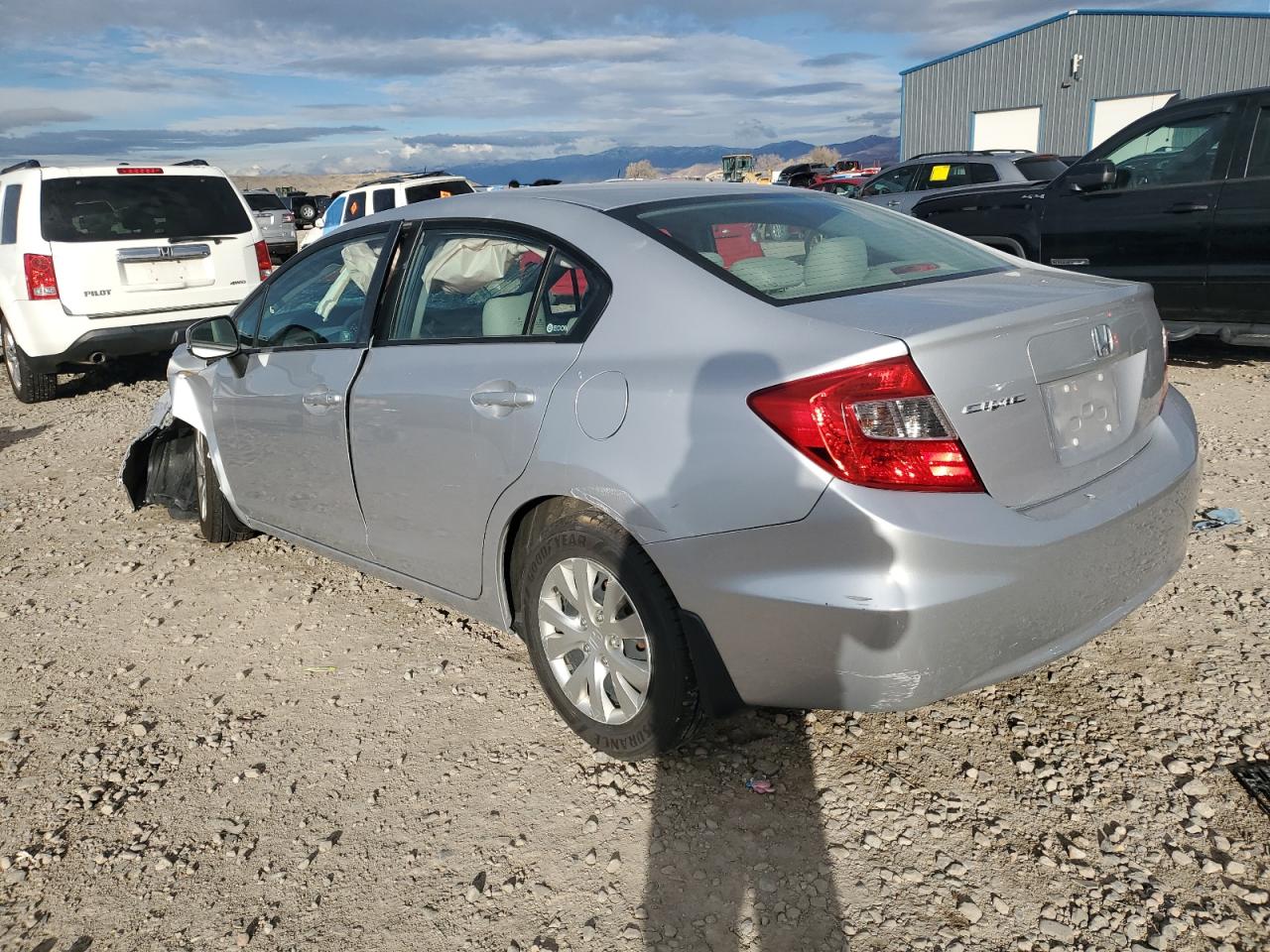 2012 Honda Civic Lx Silver vin: 2HGFB2F55CH605121