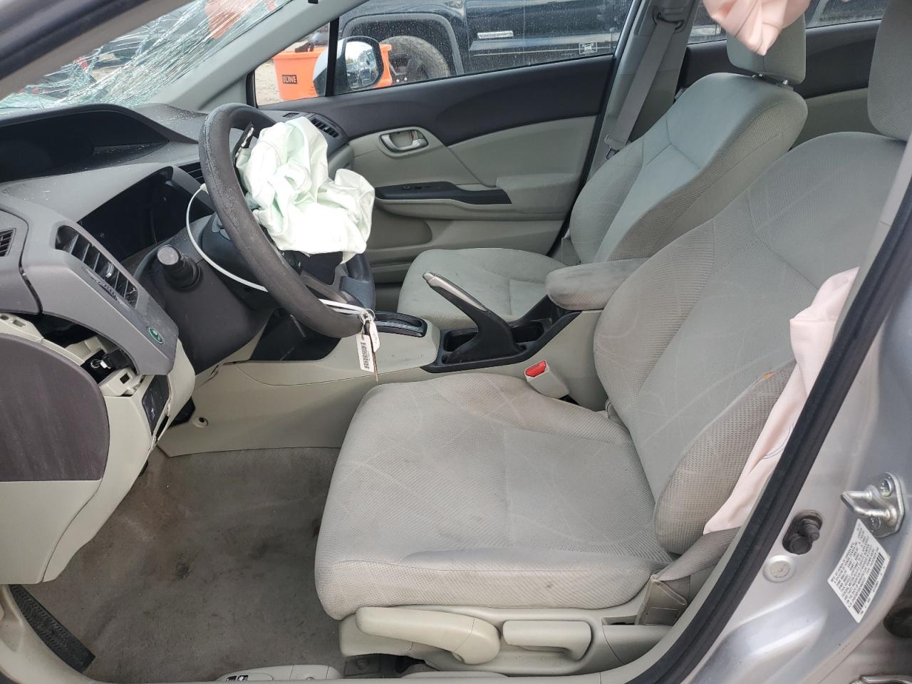 2012 Honda Civic Lx Silver vin: 2HGFB2F55CH605121