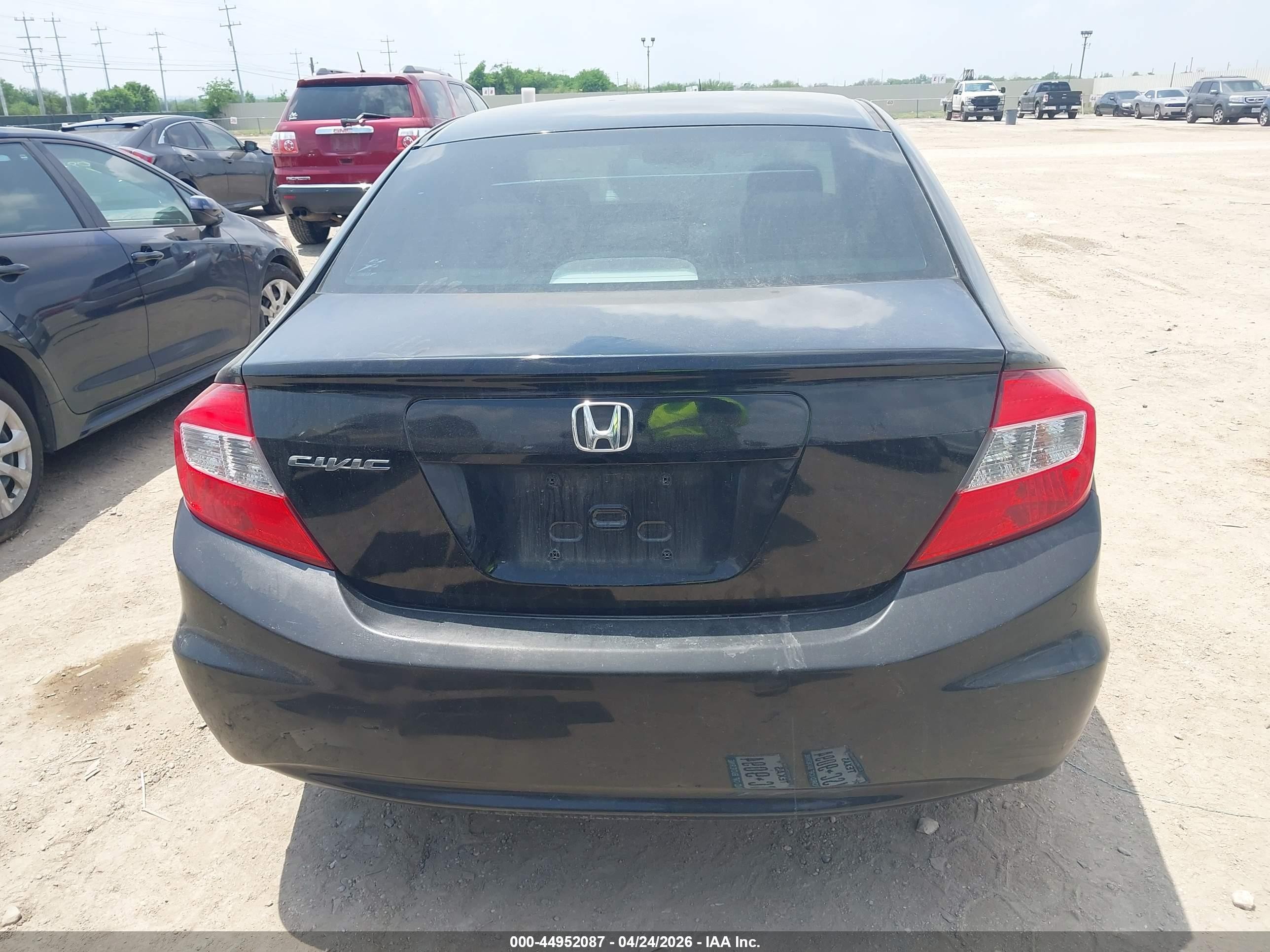 2012 Honda Civic Lx Black vin: 2HGFB2F55CH608911