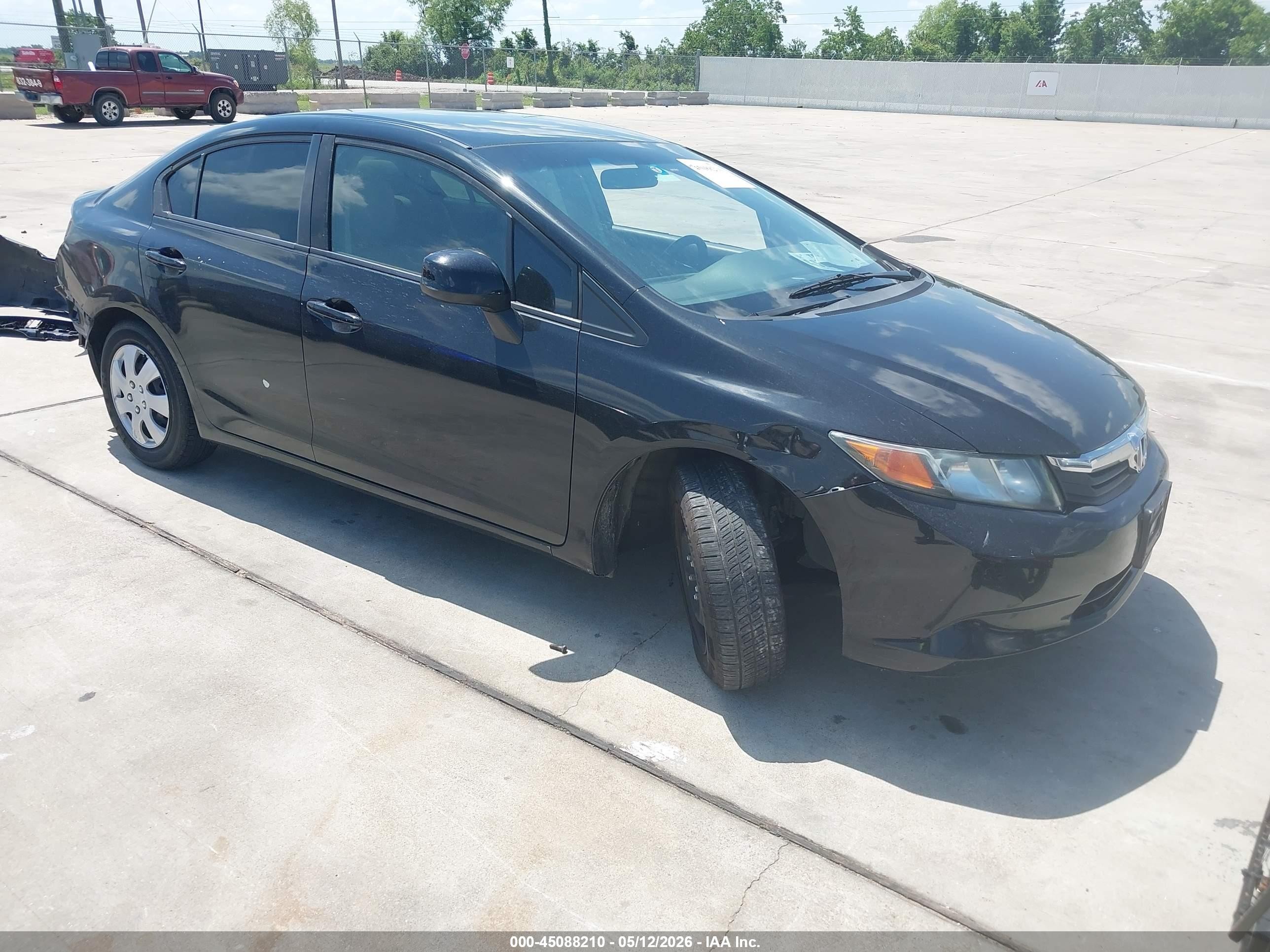 2012 Honda Civic Lx Black vin: 2HGFB2F55CH608925