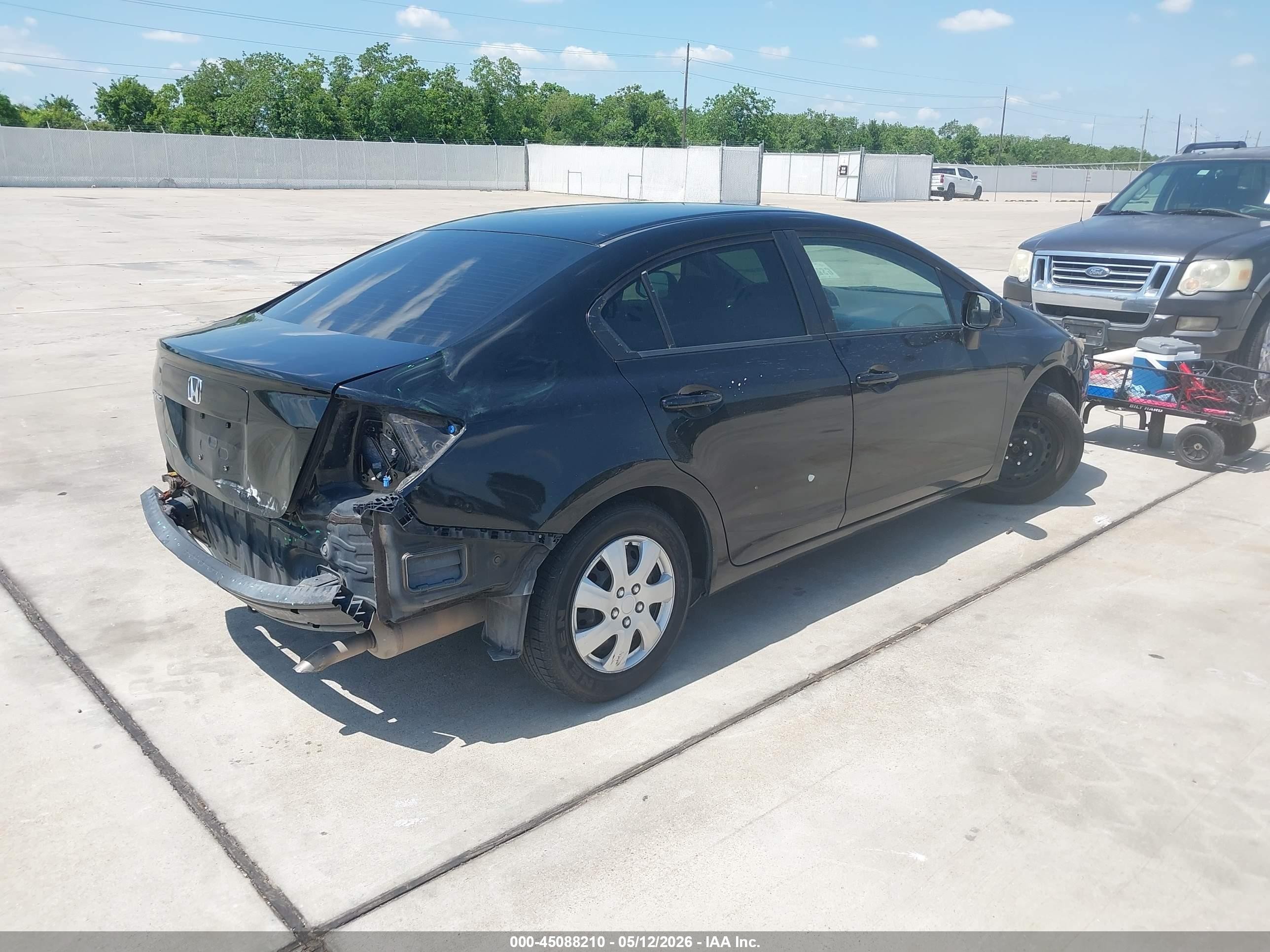 2012 Honda Civic Lx Black vin: 2HGFB2F55CH608925