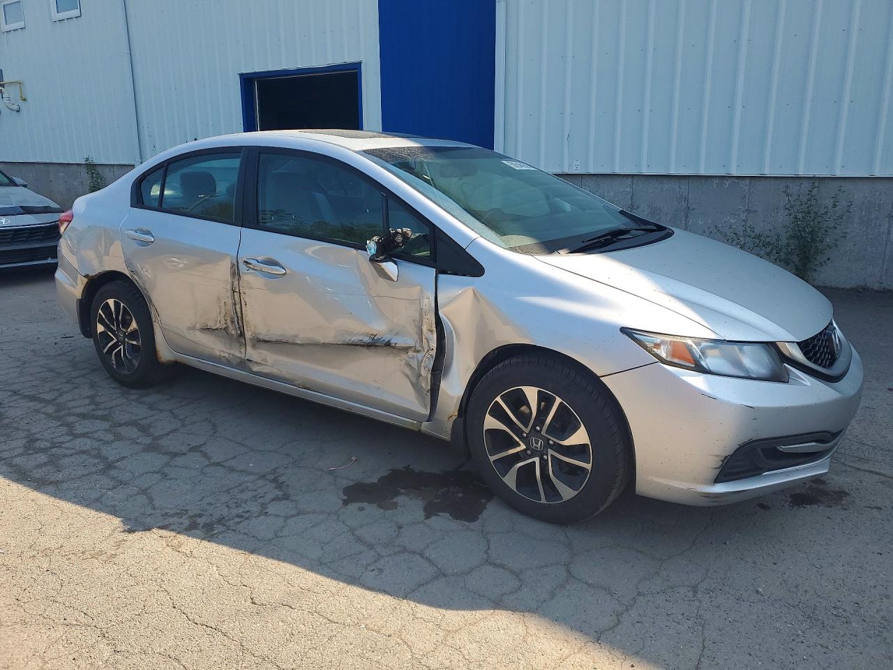 2013 Honda Civic Lx Silver vin: 2HGFB2F55DH104277