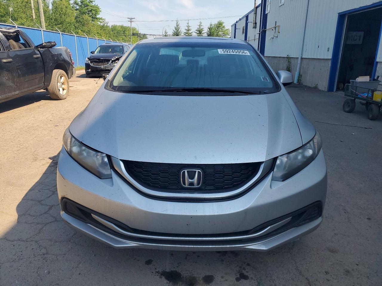 2013 Honda Civic Lx Silver vin: 2HGFB2F55DH104277