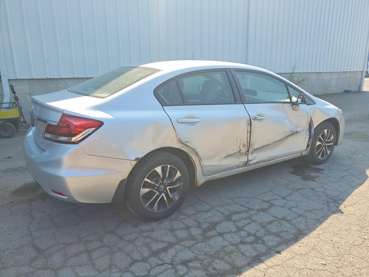 2013 Honda Civic Lx Silver vin: 2HGFB2F55DH104277