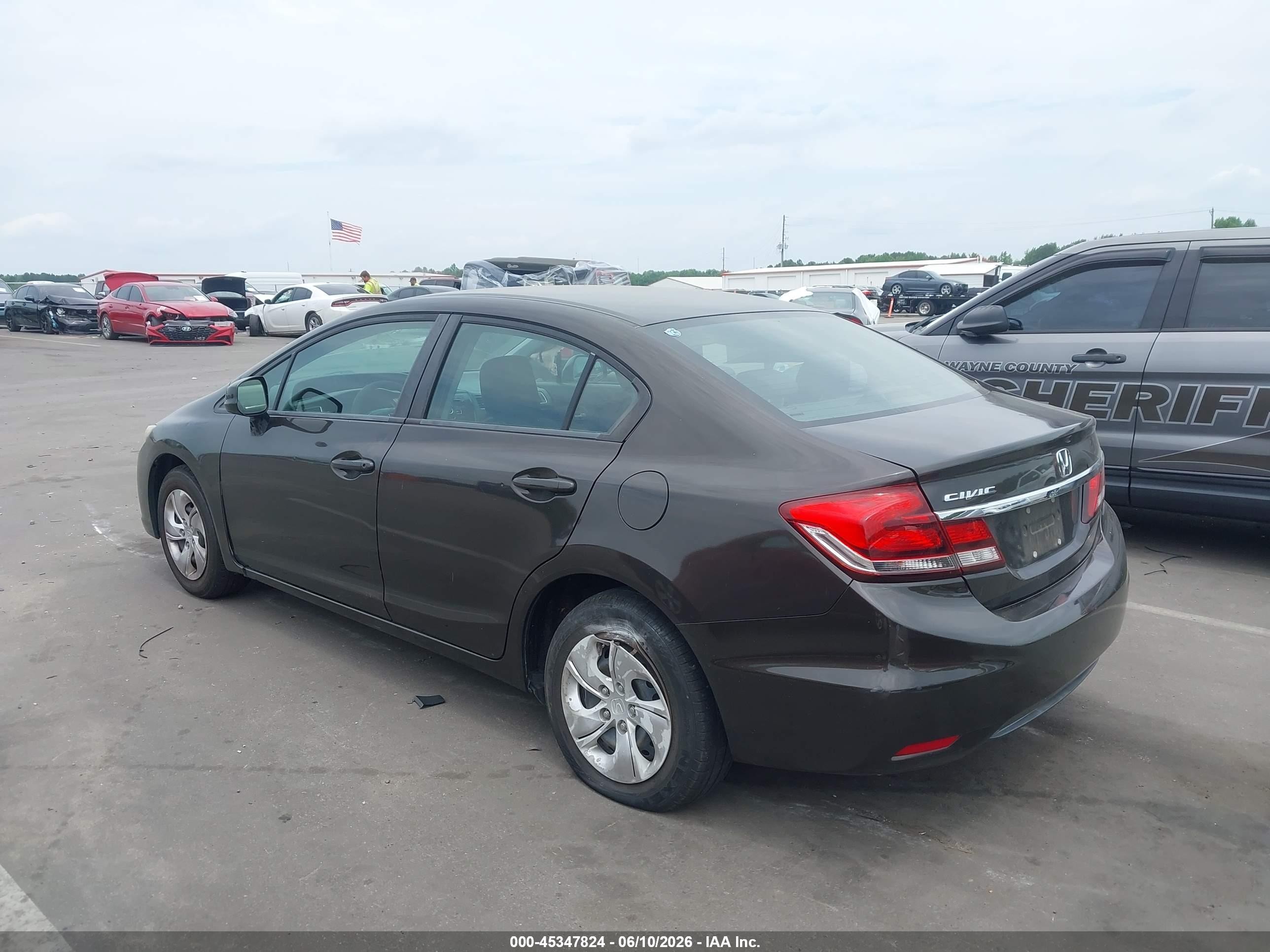 2013 Honda Civic Lx Gray vin: 2HGFB2F55DH509328