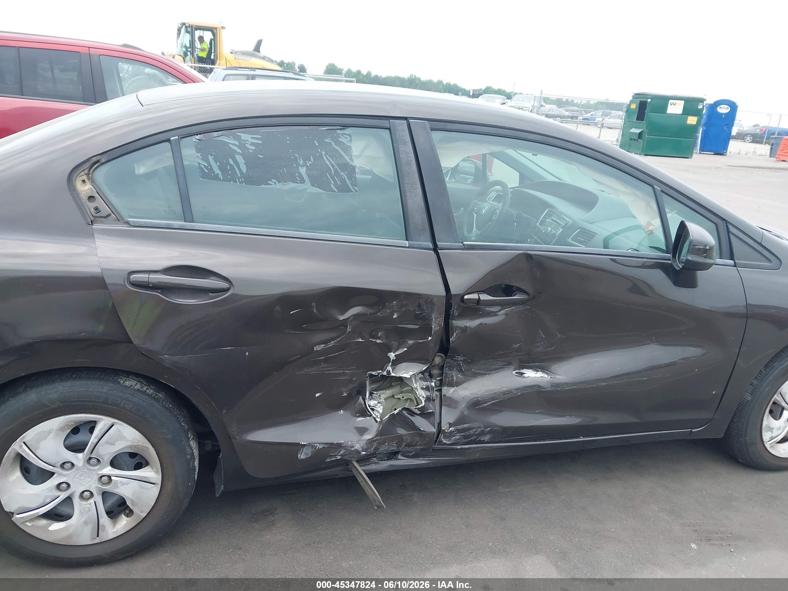 2013 Honda Civic Lx Gray vin: 2HGFB2F55DH509328