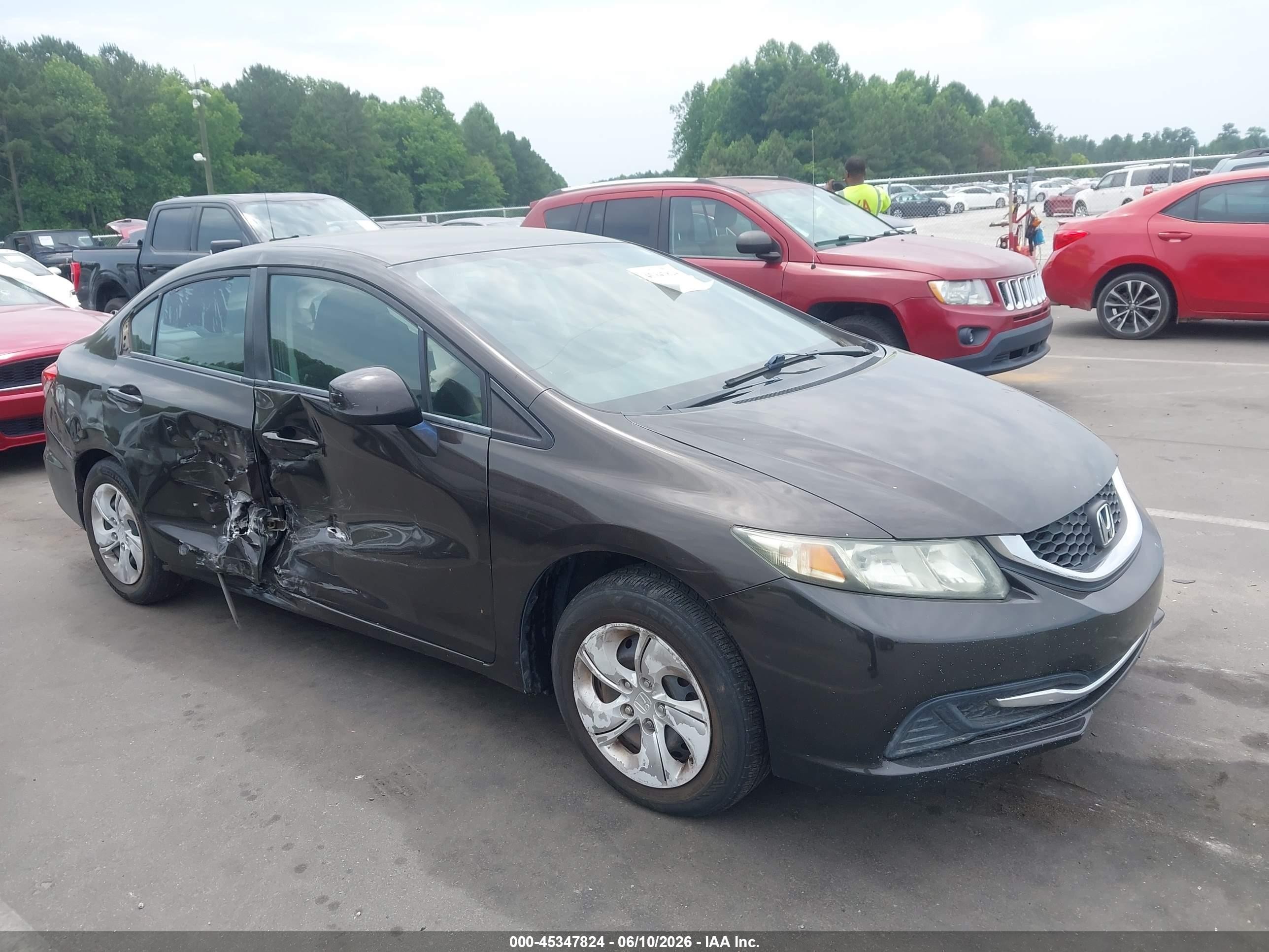 2013 Honda Civic Lx Gray vin: 2HGFB2F55DH509328