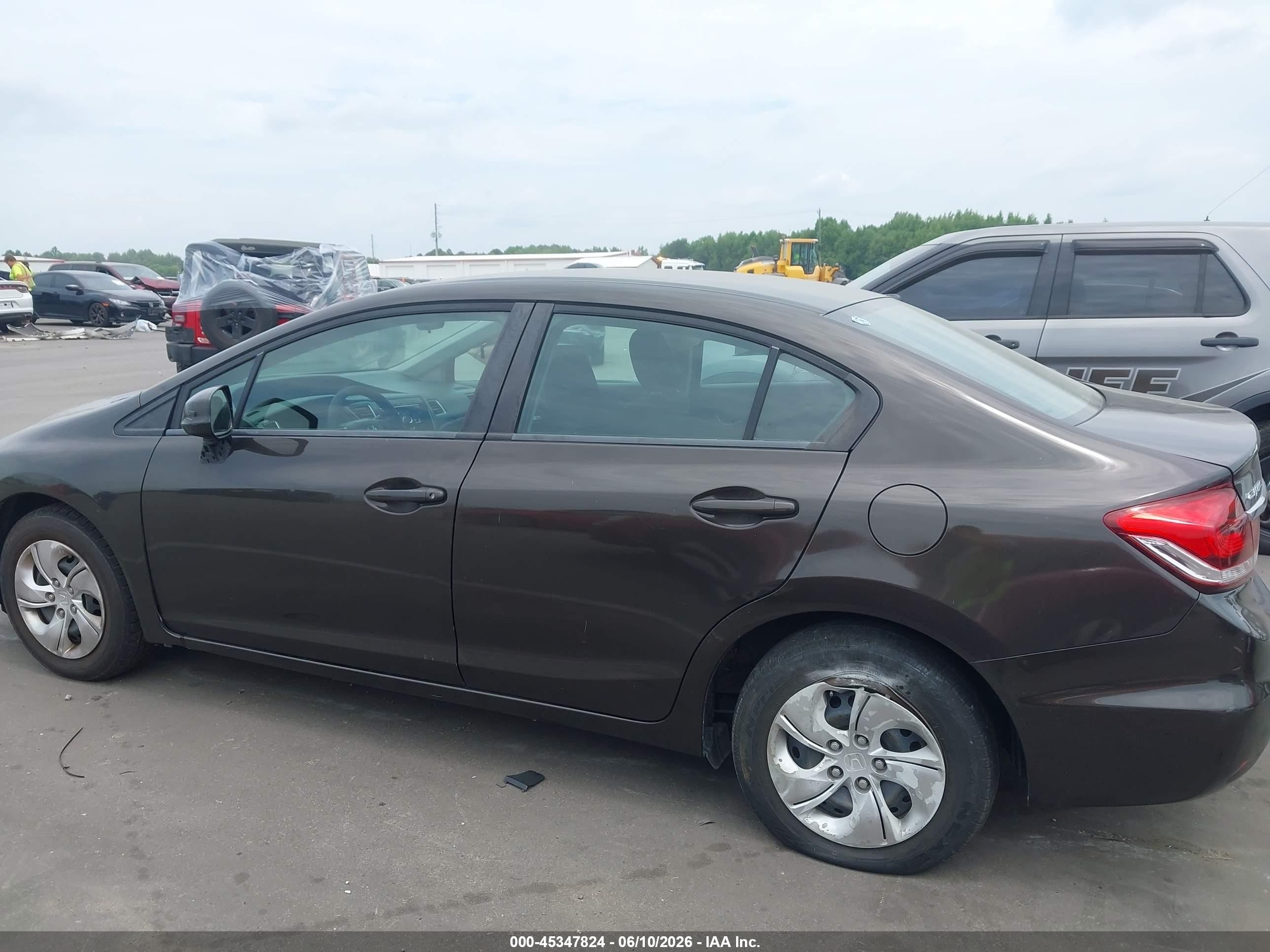 2013 Honda Civic Lx Gray vin: 2HGFB2F55DH509328