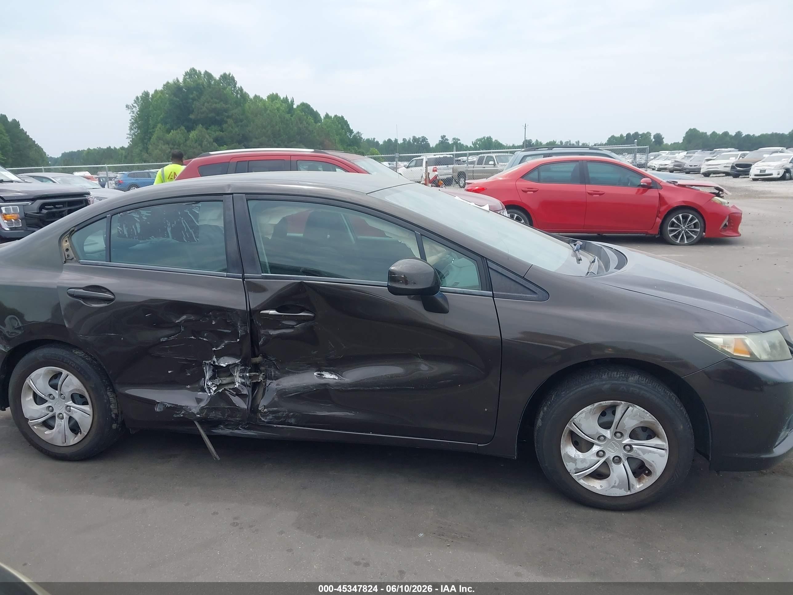 2013 Honda Civic Lx Gray vin: 2HGFB2F55DH509328
