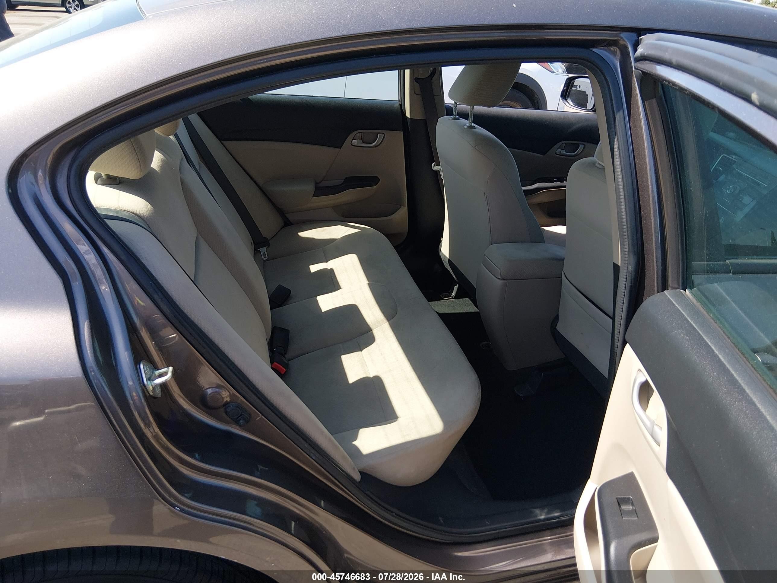 2013 Honda Civic Lx Brown vin: 2HGFB2F55DH525612