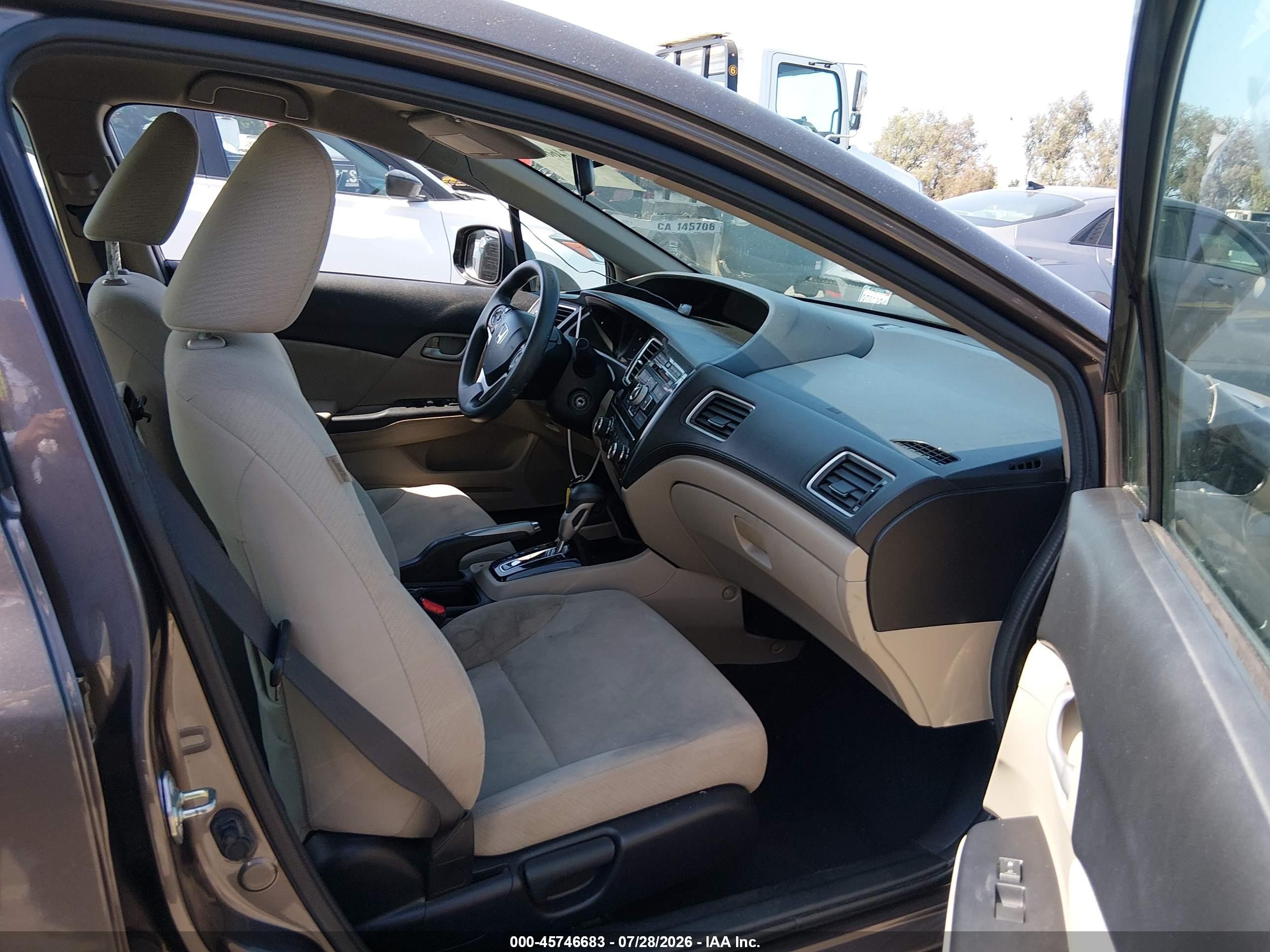 2013 Honda Civic Lx Brown vin: 2HGFB2F55DH525612