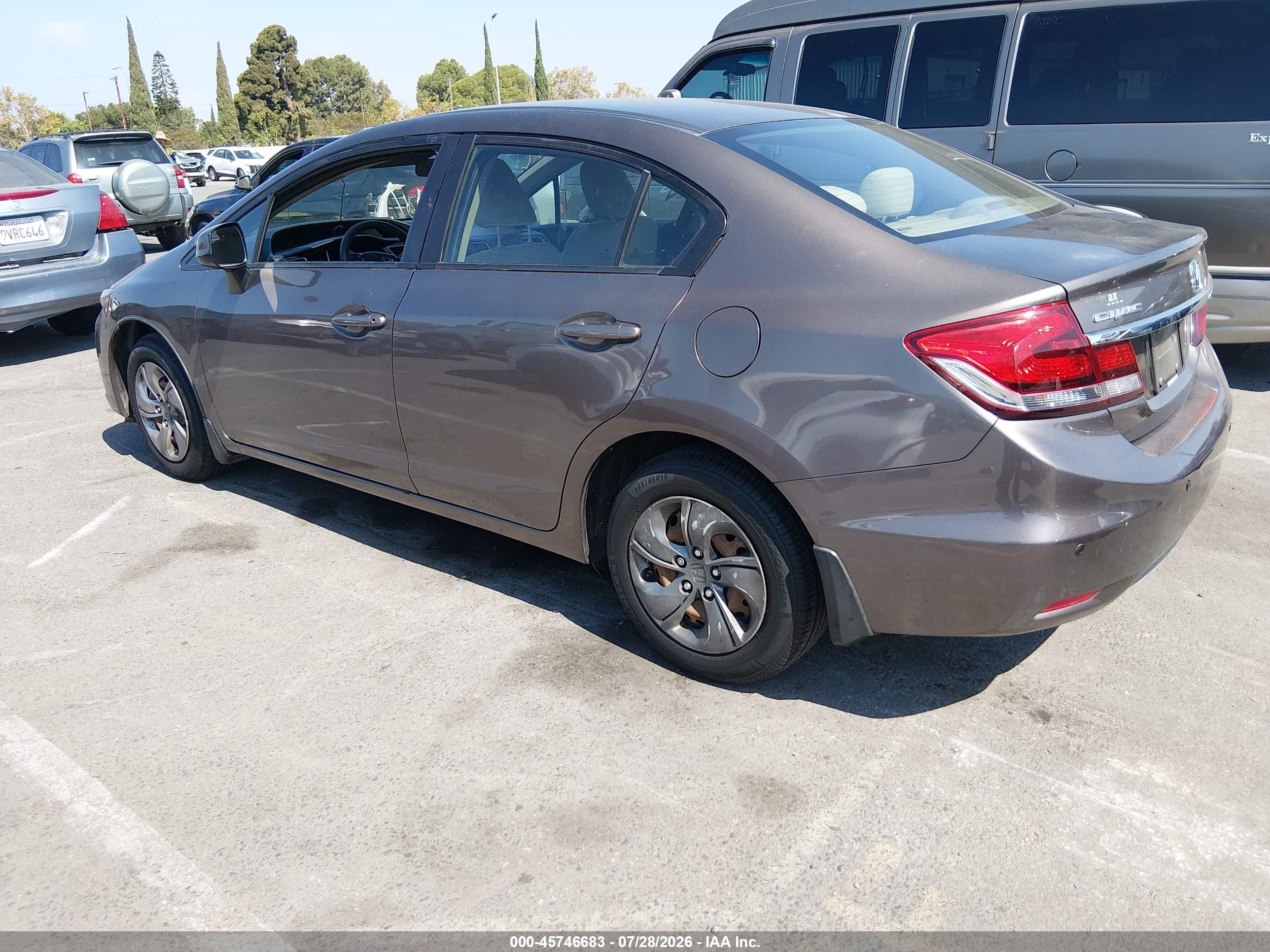 2013 Honda Civic Lx Brown vin: 2HGFB2F55DH525612