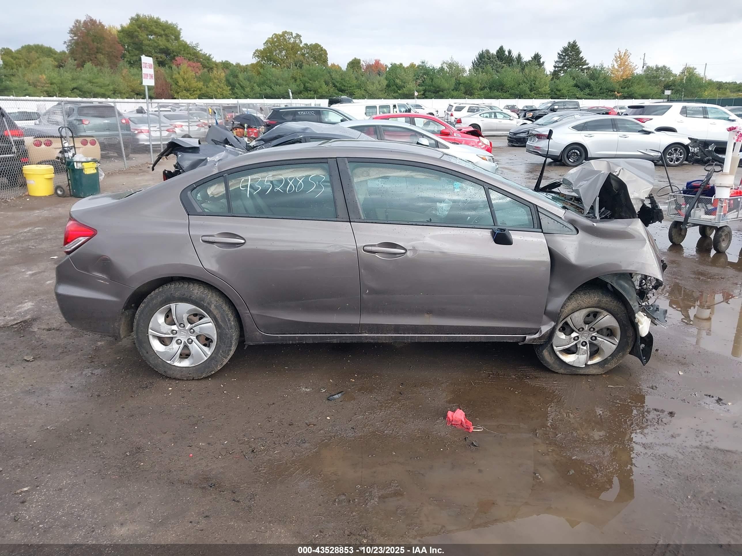 2013 Honda Civic Lx Brown vin: 2HGFB2F55DH534150