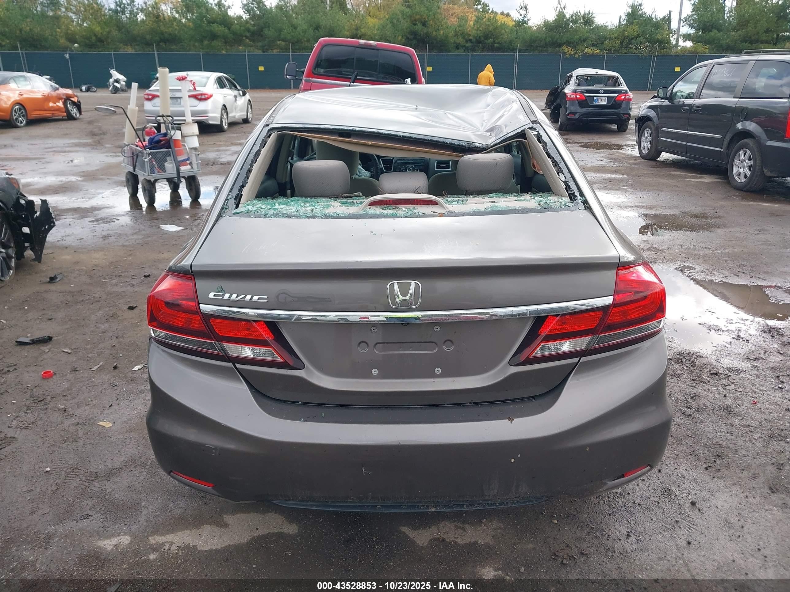 2013 Honda Civic Lx Brown vin: 2HGFB2F55DH534150