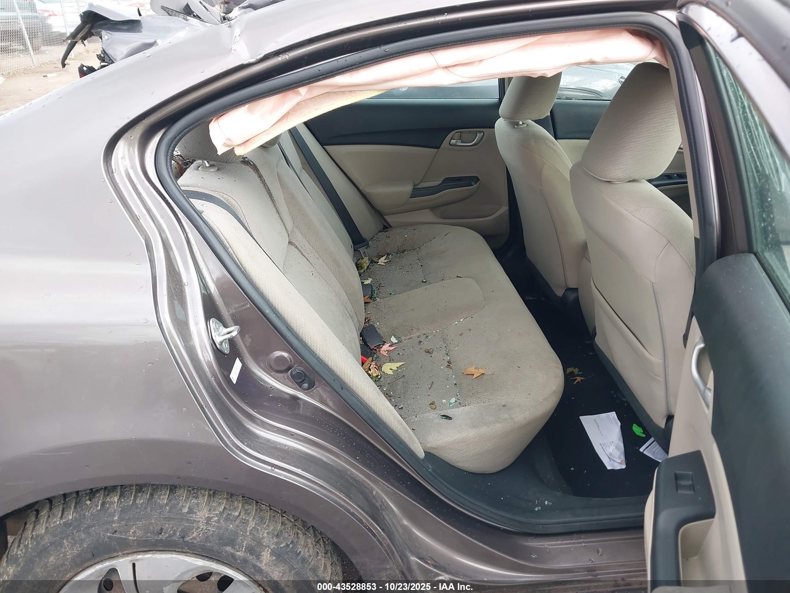 2013 Honda Civic Lx Brown vin: 2HGFB2F55DH534150
