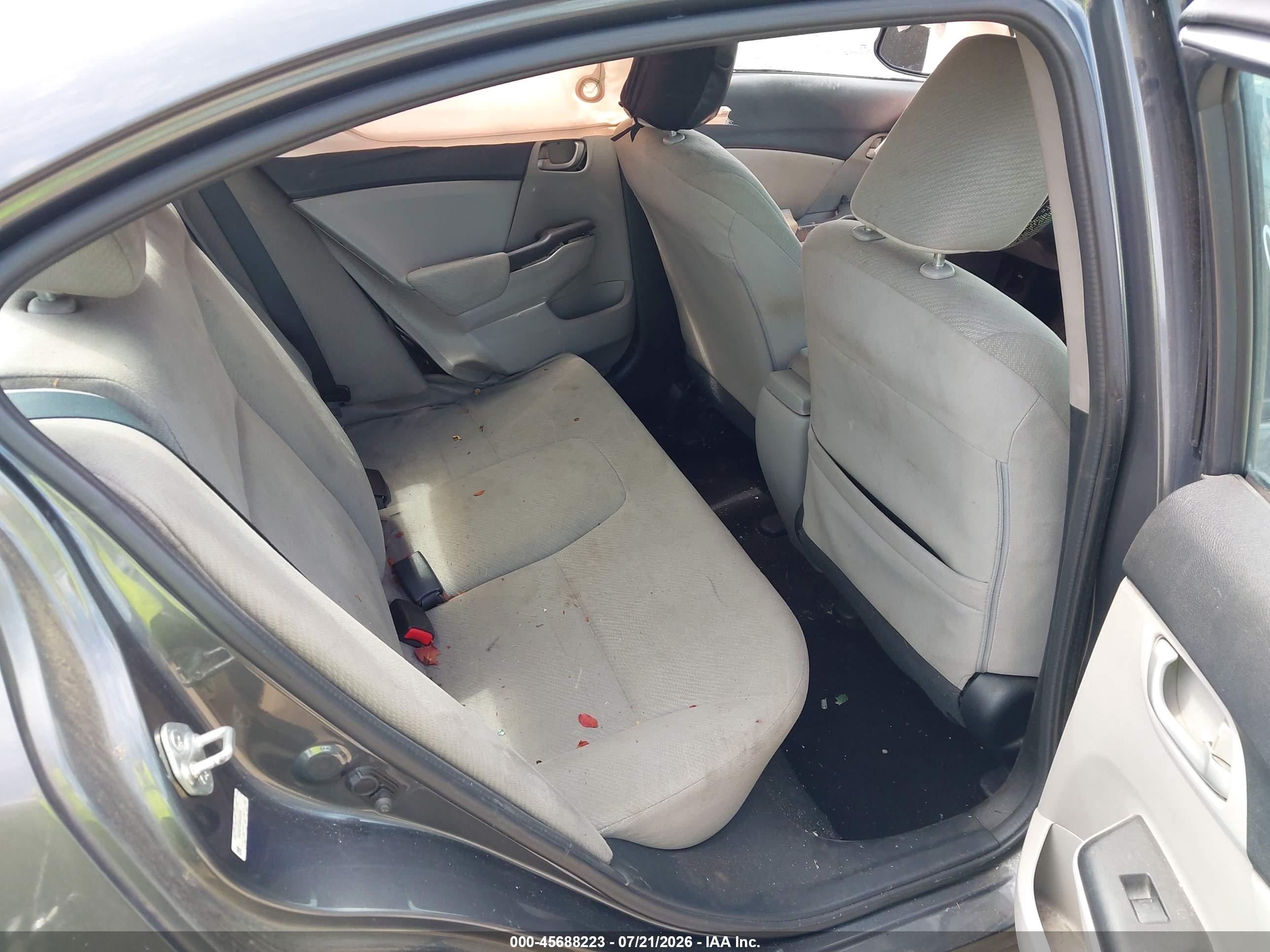 2013 Honda Civic Lx Серый vin: 2HGFB2F55DH539509