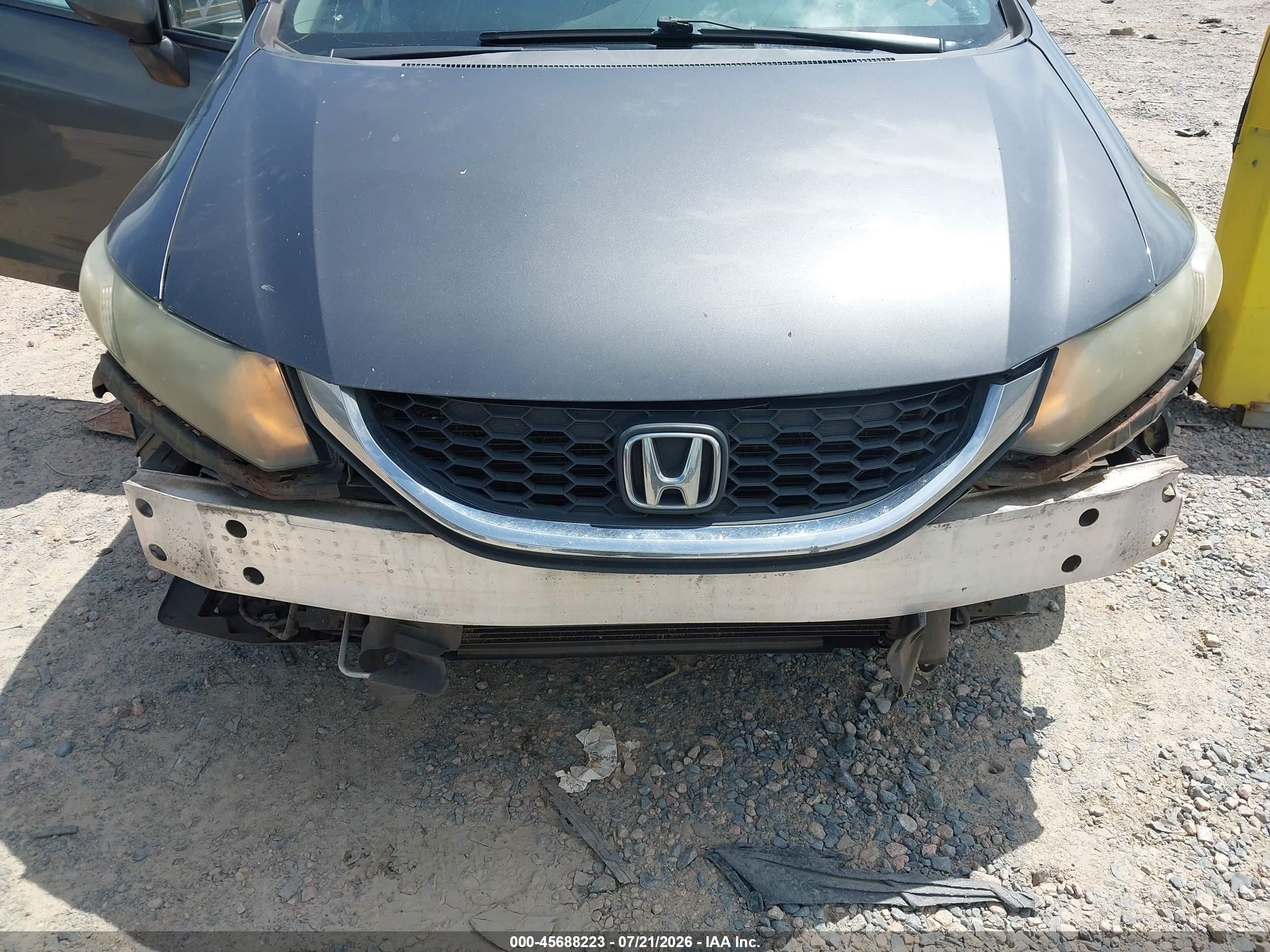 2013 Honda Civic Lx Серый vin: 2HGFB2F55DH539509