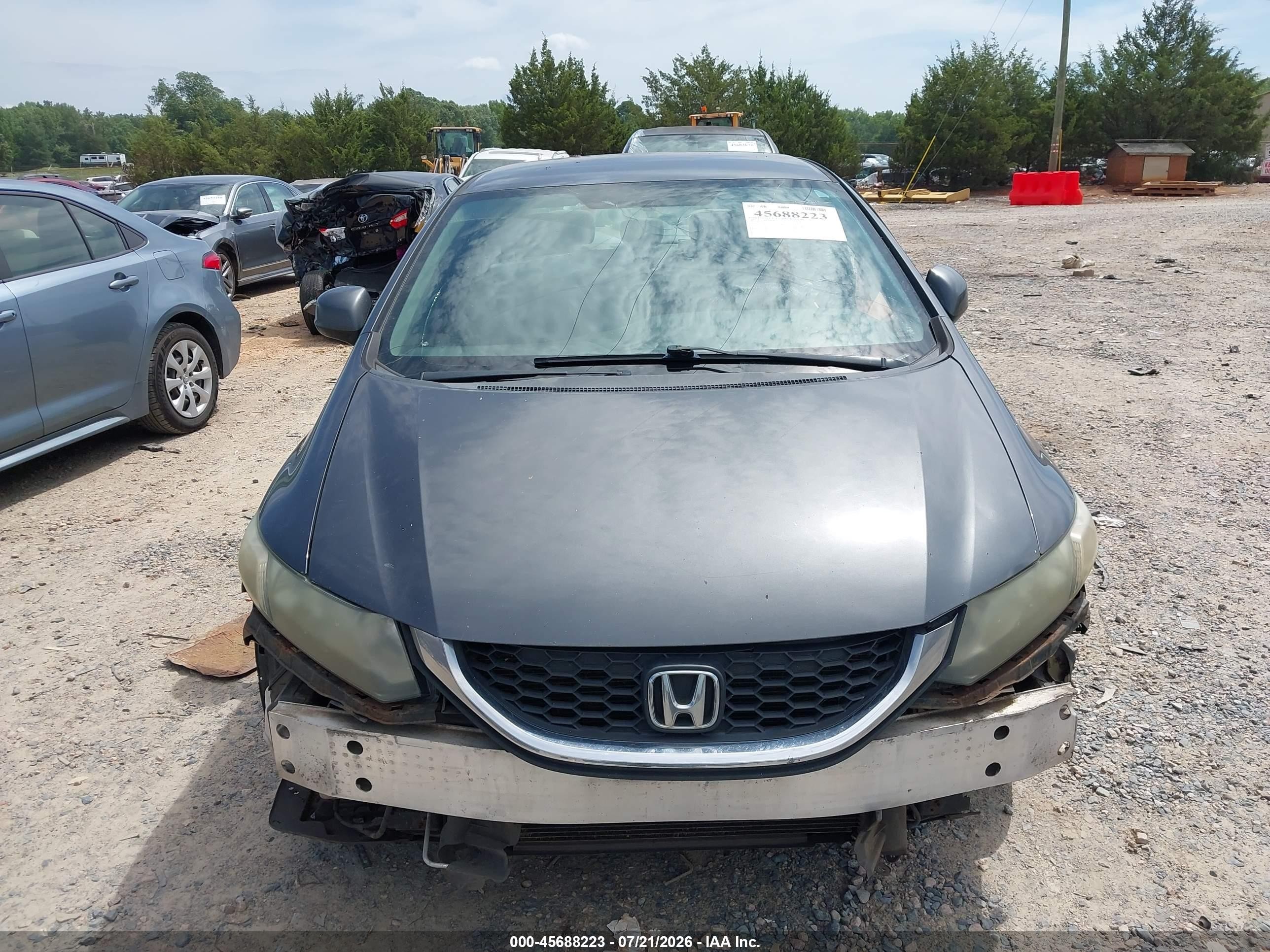 2013 Honda Civic Lx Серый vin: 2HGFB2F55DH539509