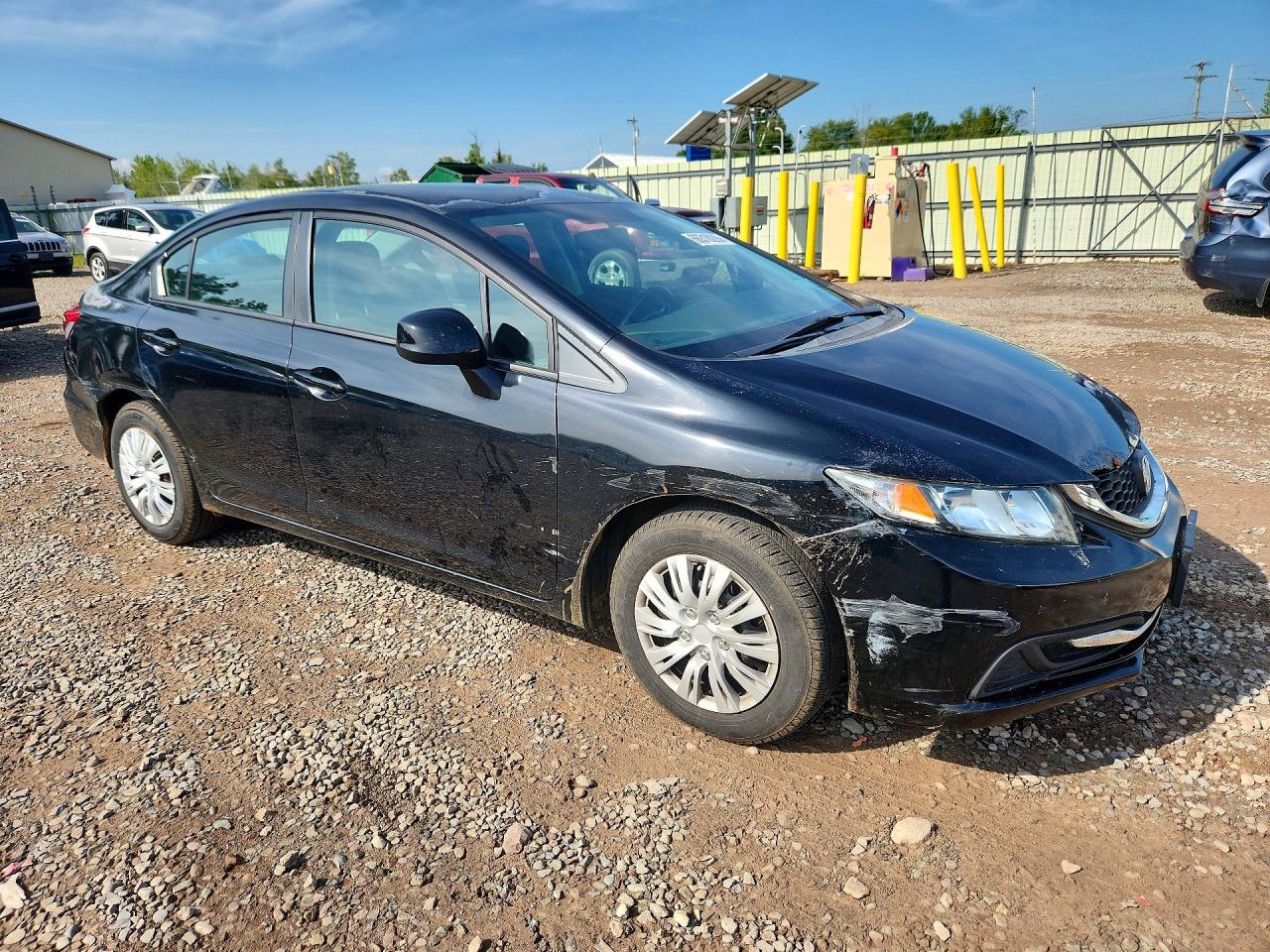 2013 Honda Civic Lx Black vin: 2HGFB2F55DH550929