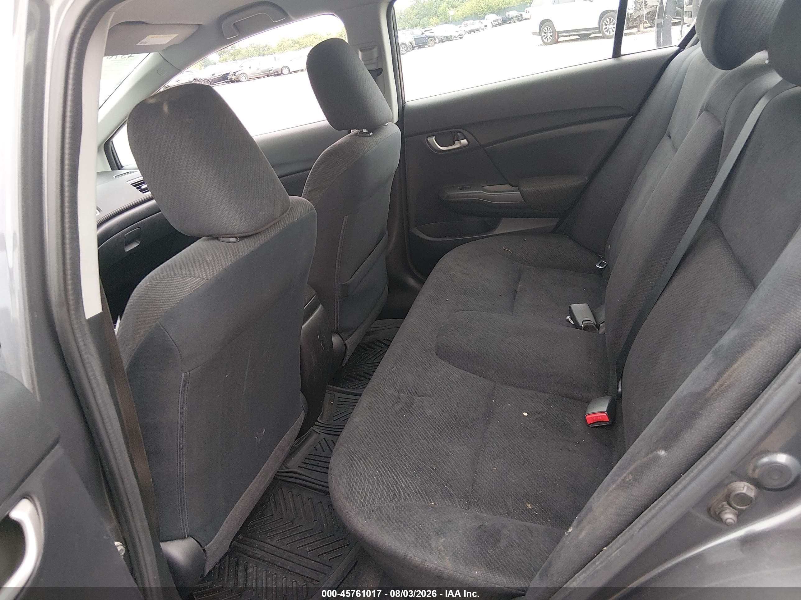 2013 Honda Civic Lx Gray vin: 2HGFB2F55DH551725