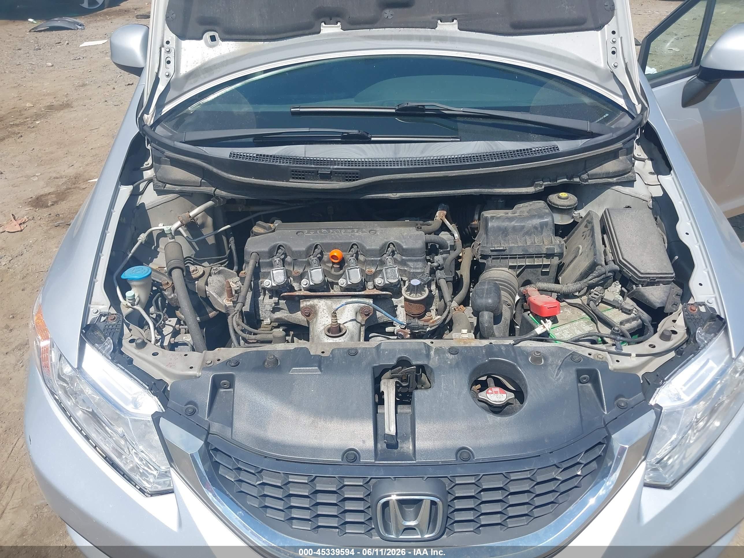2013 Honda Civic Lx Silver vin: 2HGFB2F55DH554561