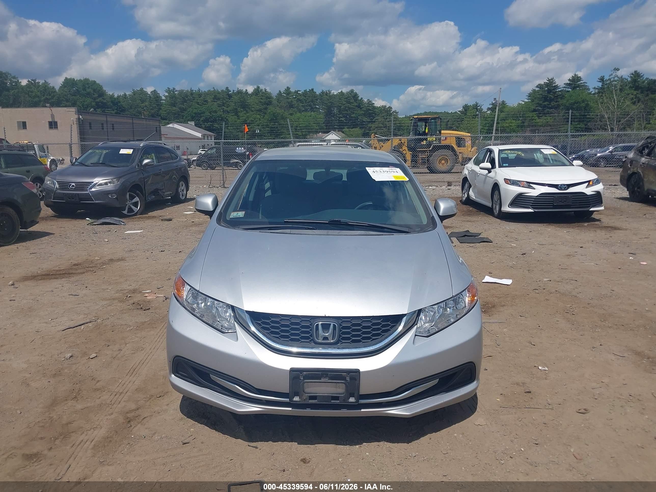 2013 Honda Civic Lx Silver vin: 2HGFB2F55DH554561