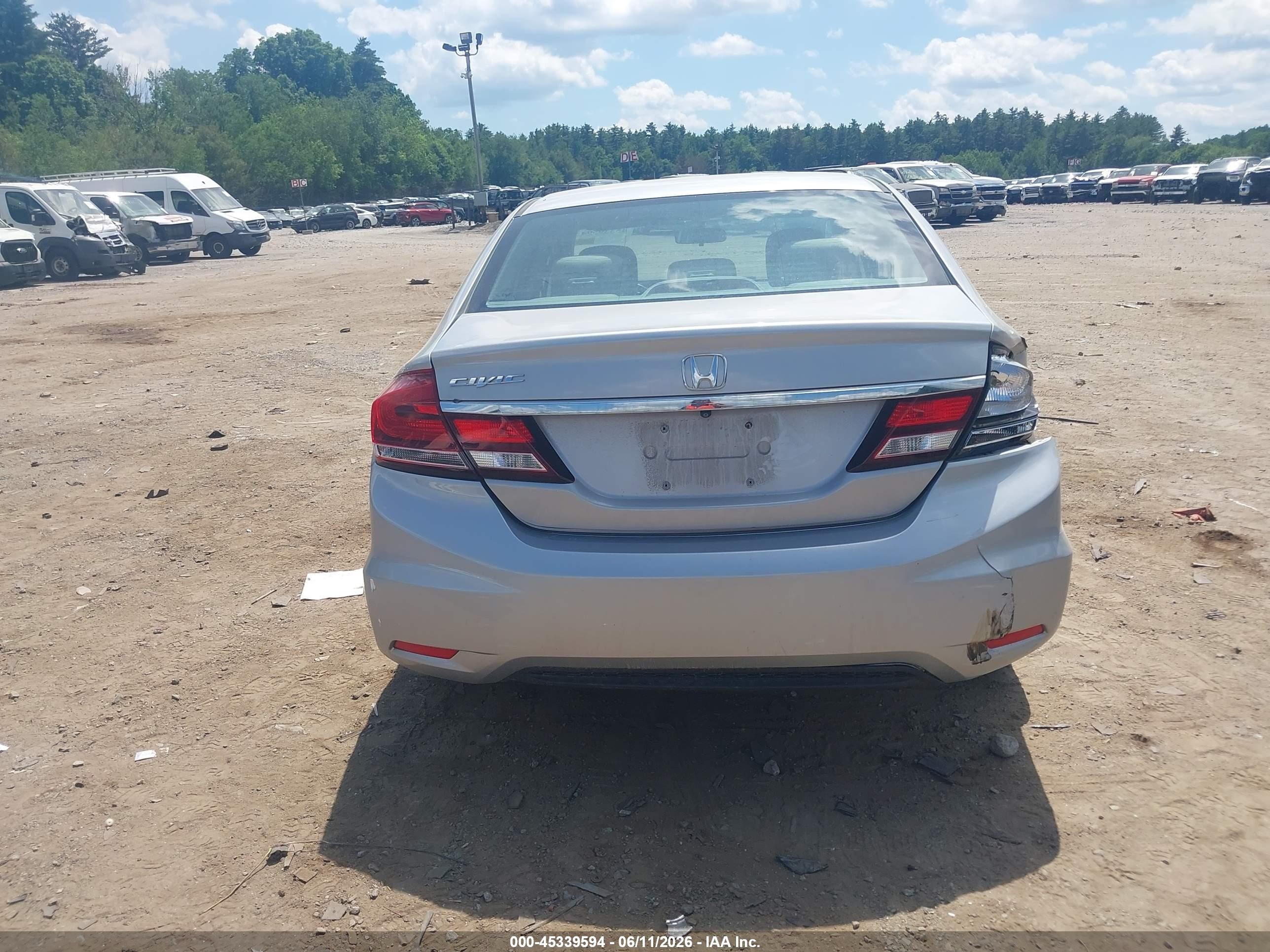 2013 Honda Civic Lx Silver vin: 2HGFB2F55DH554561