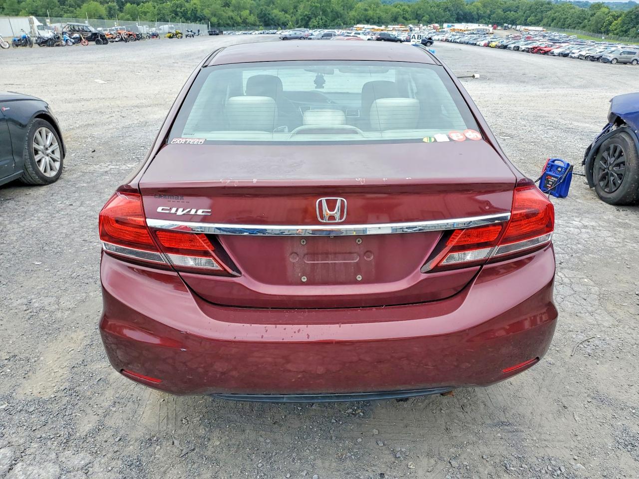 2013 Honda Civic Lx Burgundy vin: 2HGFB2F55DH555600