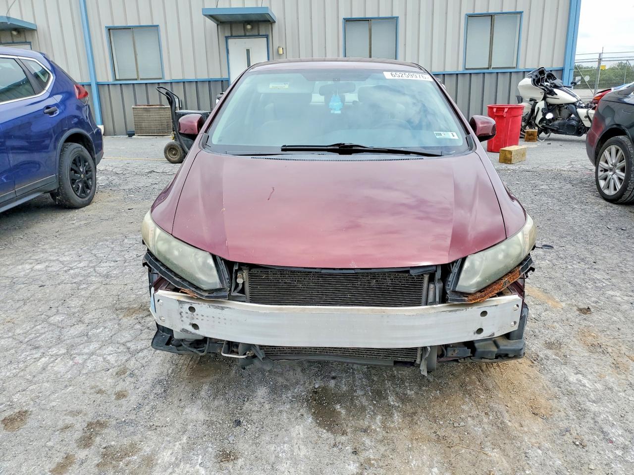 2013 Honda Civic Lx Burgundy vin: 2HGFB2F55DH555600