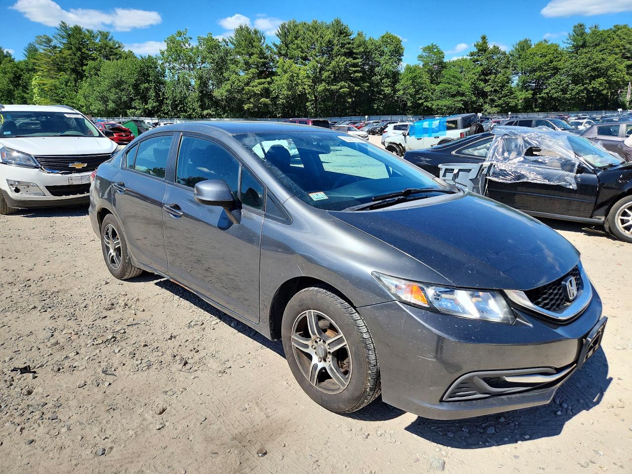 2013 Honda Civic Lx Gray vin: 2HGFB2F55DH569187