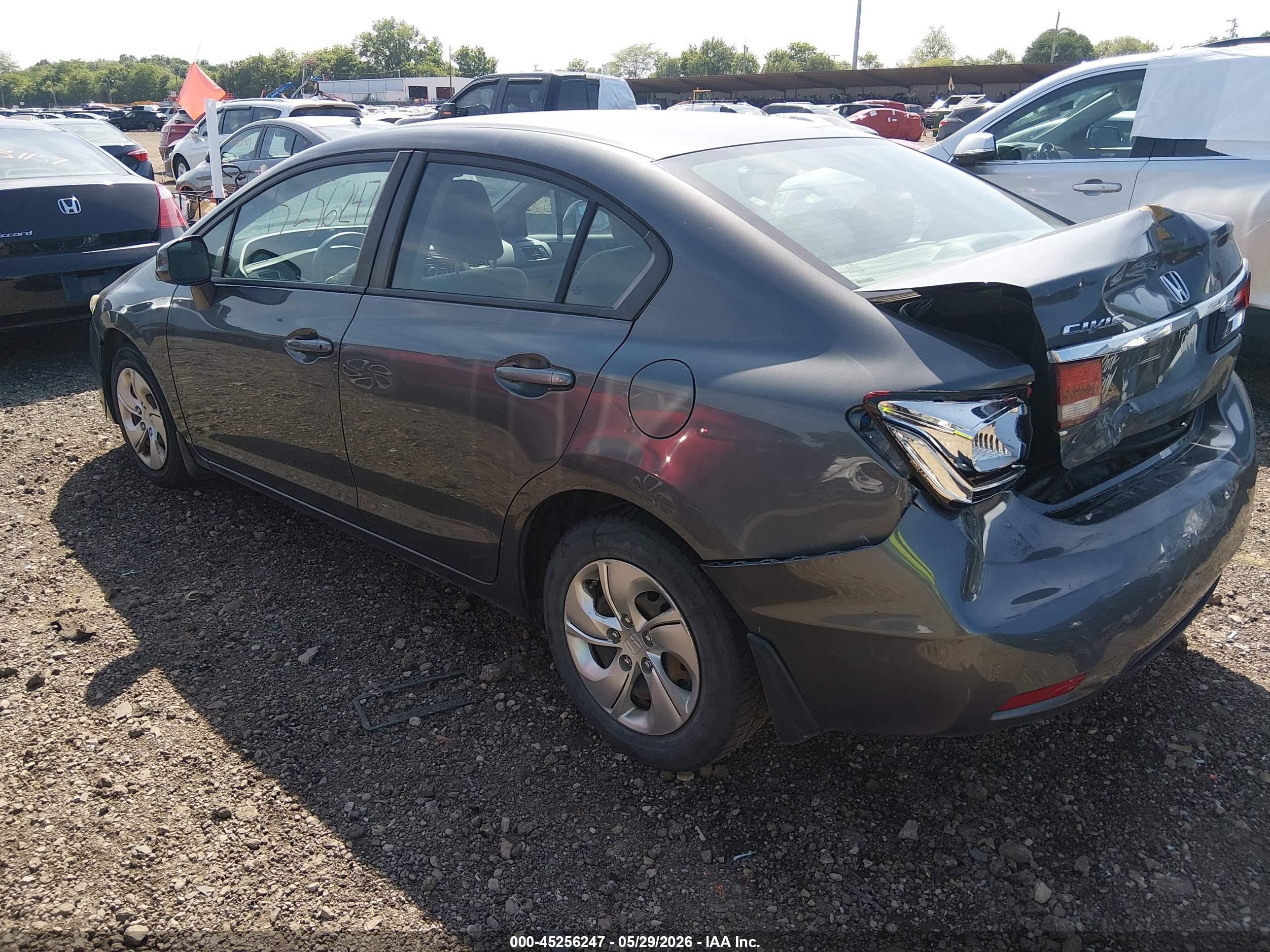 2013 Honda Civic Lx Серый vin: 2HGFB2F55DH569514