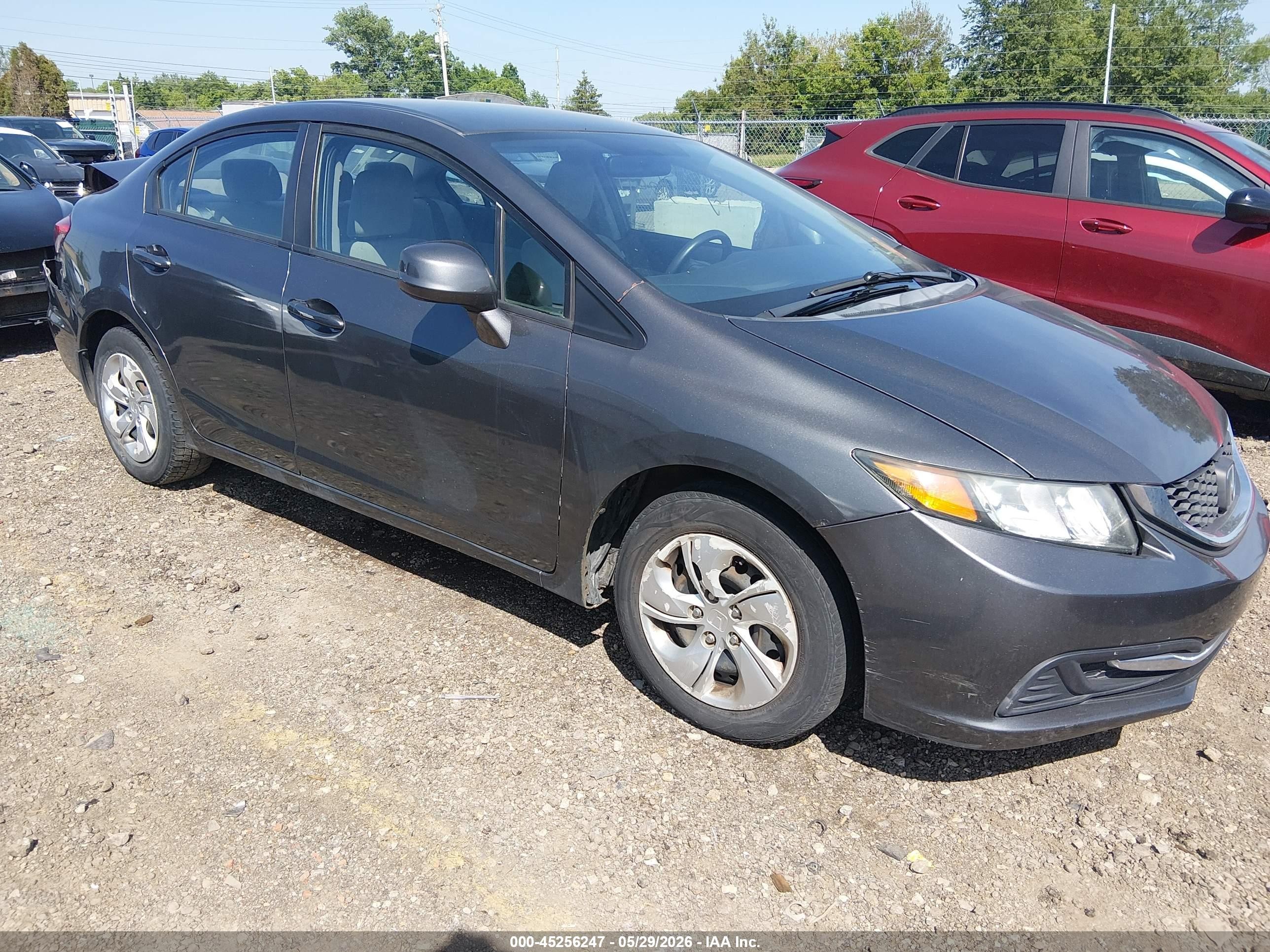 2013 Honda Civic Lx Серый vin: 2HGFB2F55DH569514
