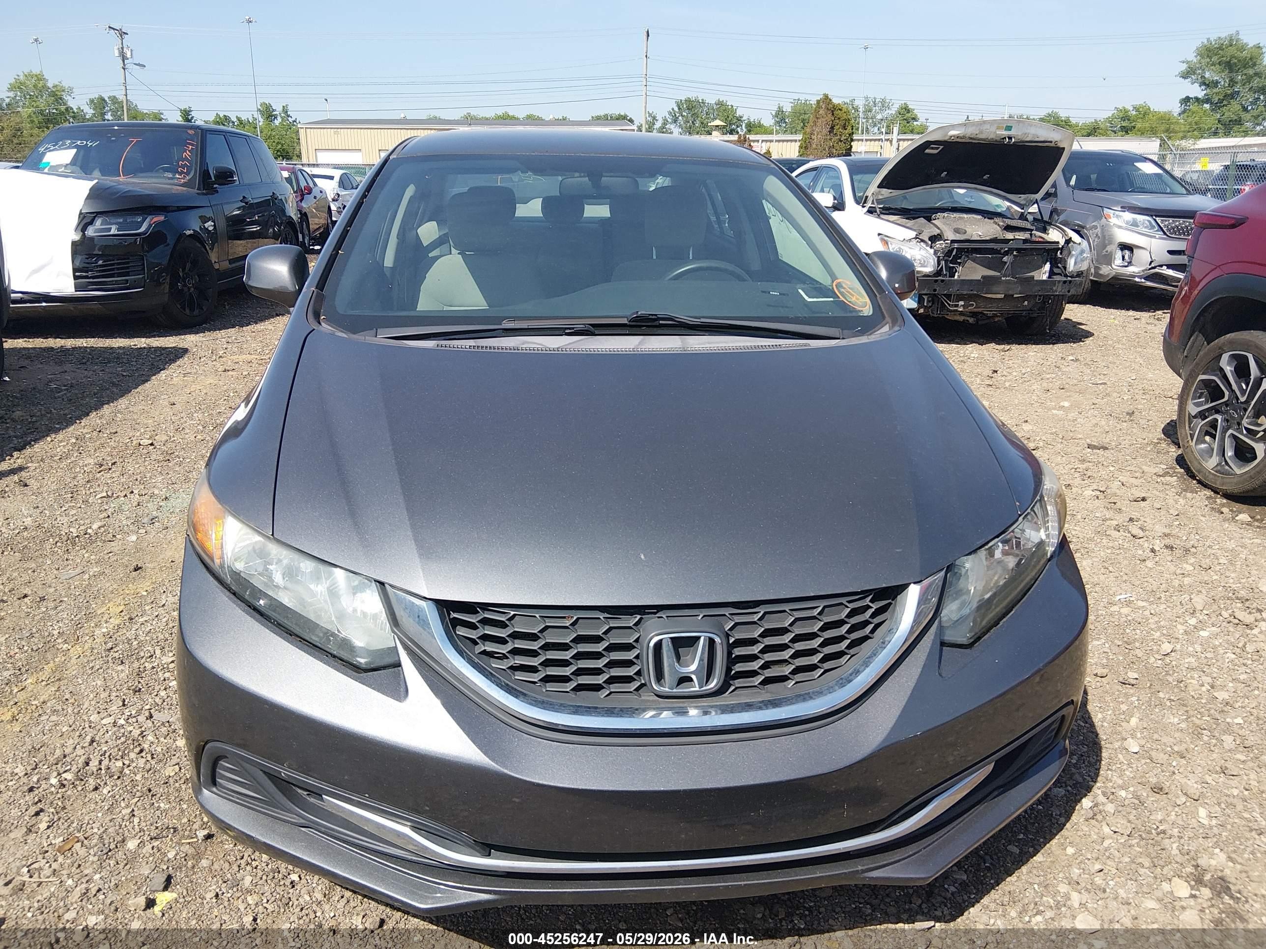 2013 Honda Civic Lx Серый vin: 2HGFB2F55DH569514