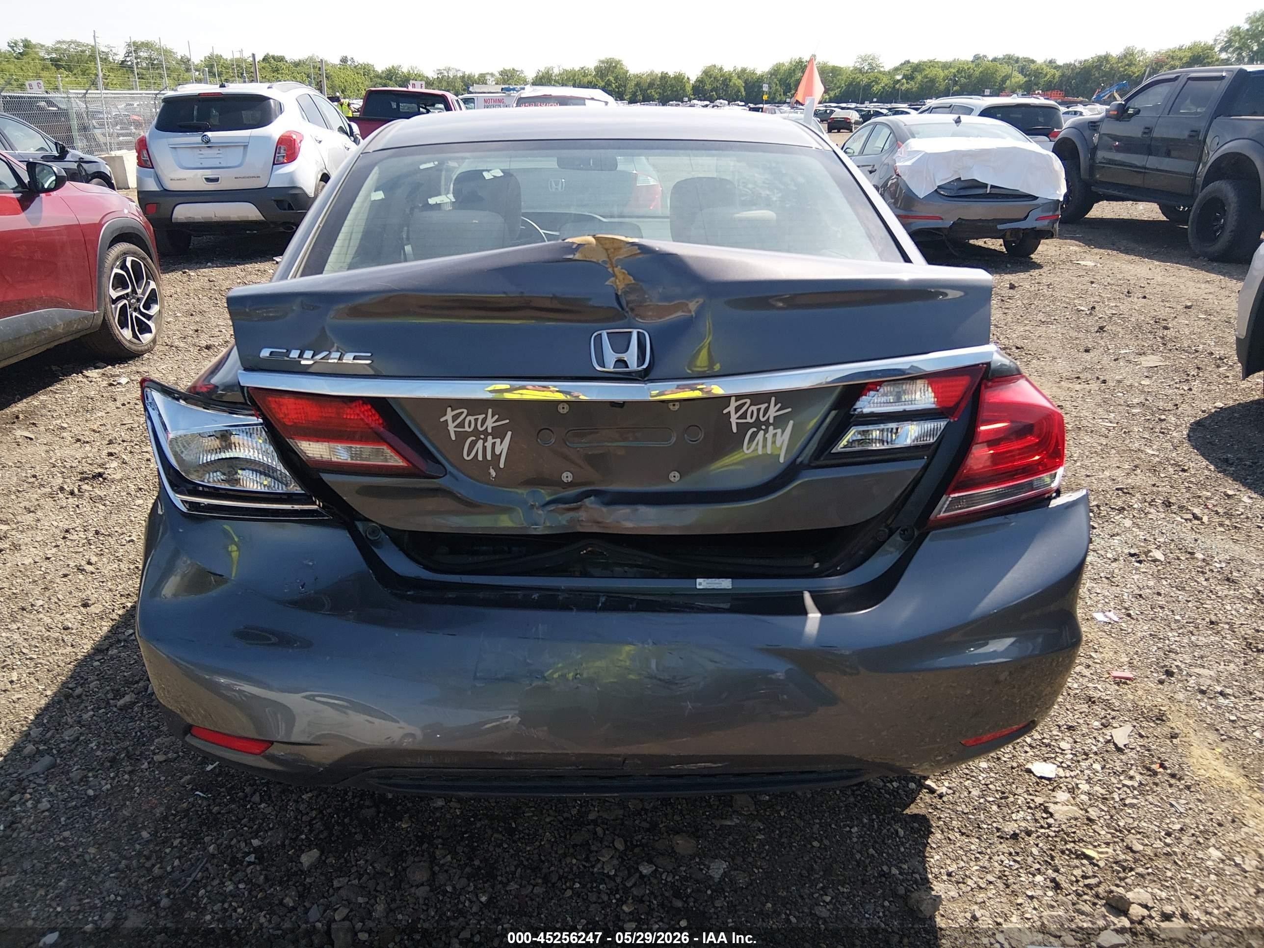 2013 Honda Civic Lx Серый vin: 2HGFB2F55DH569514