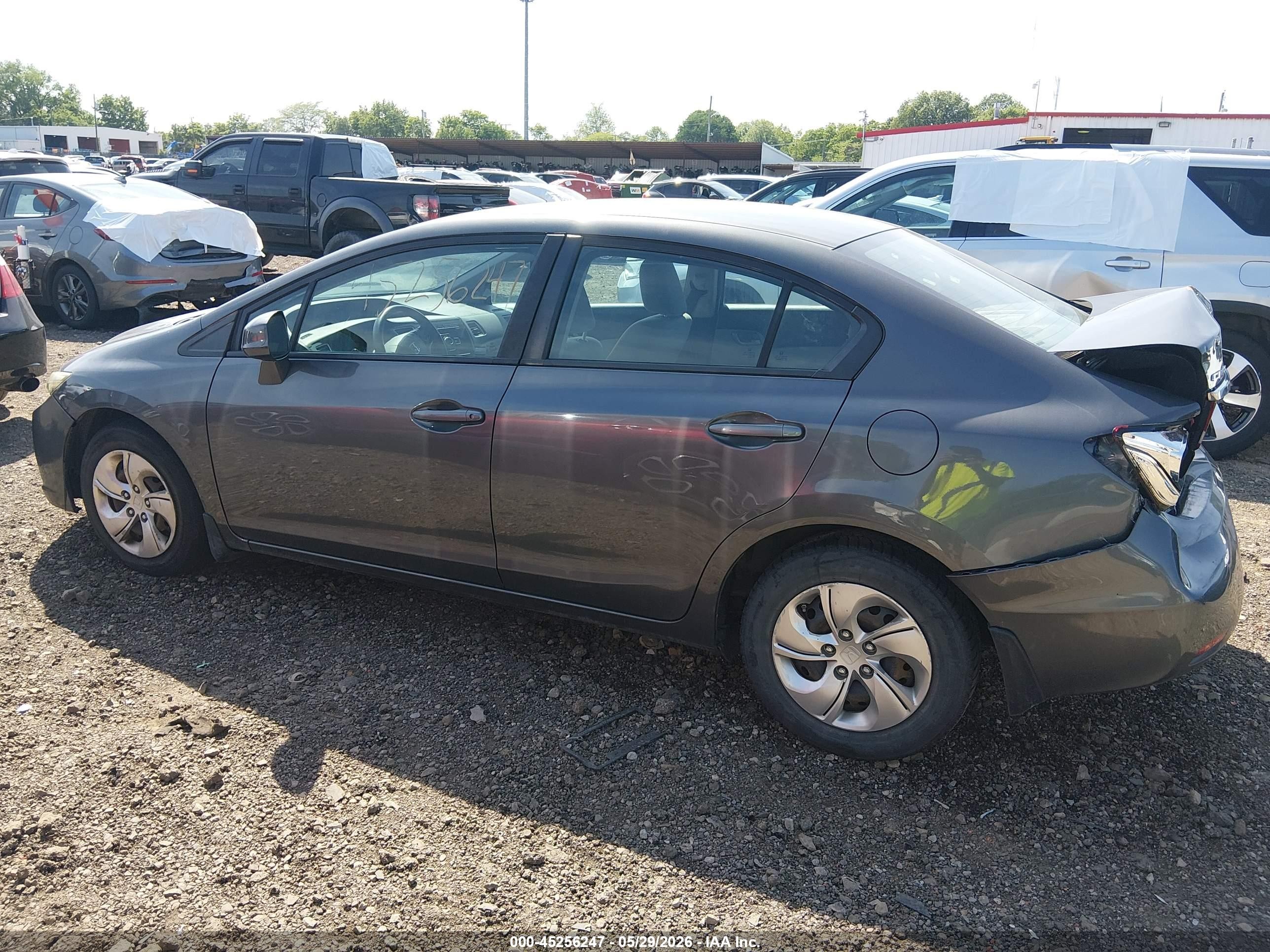 2013 Honda Civic Lx Серый vin: 2HGFB2F55DH569514