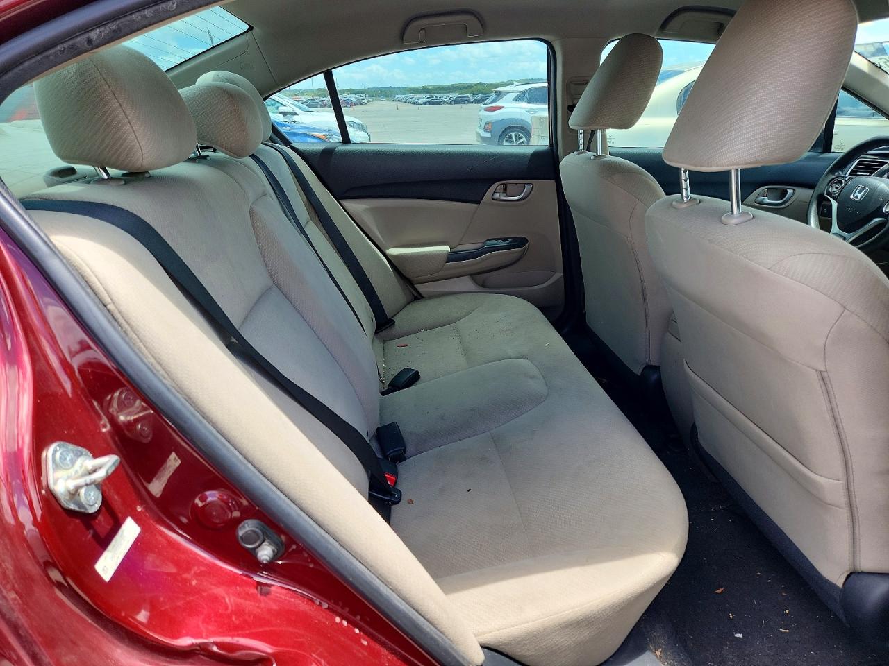 2013 Honda Civic Lx Red vin: 2HGFB2F55DH573675