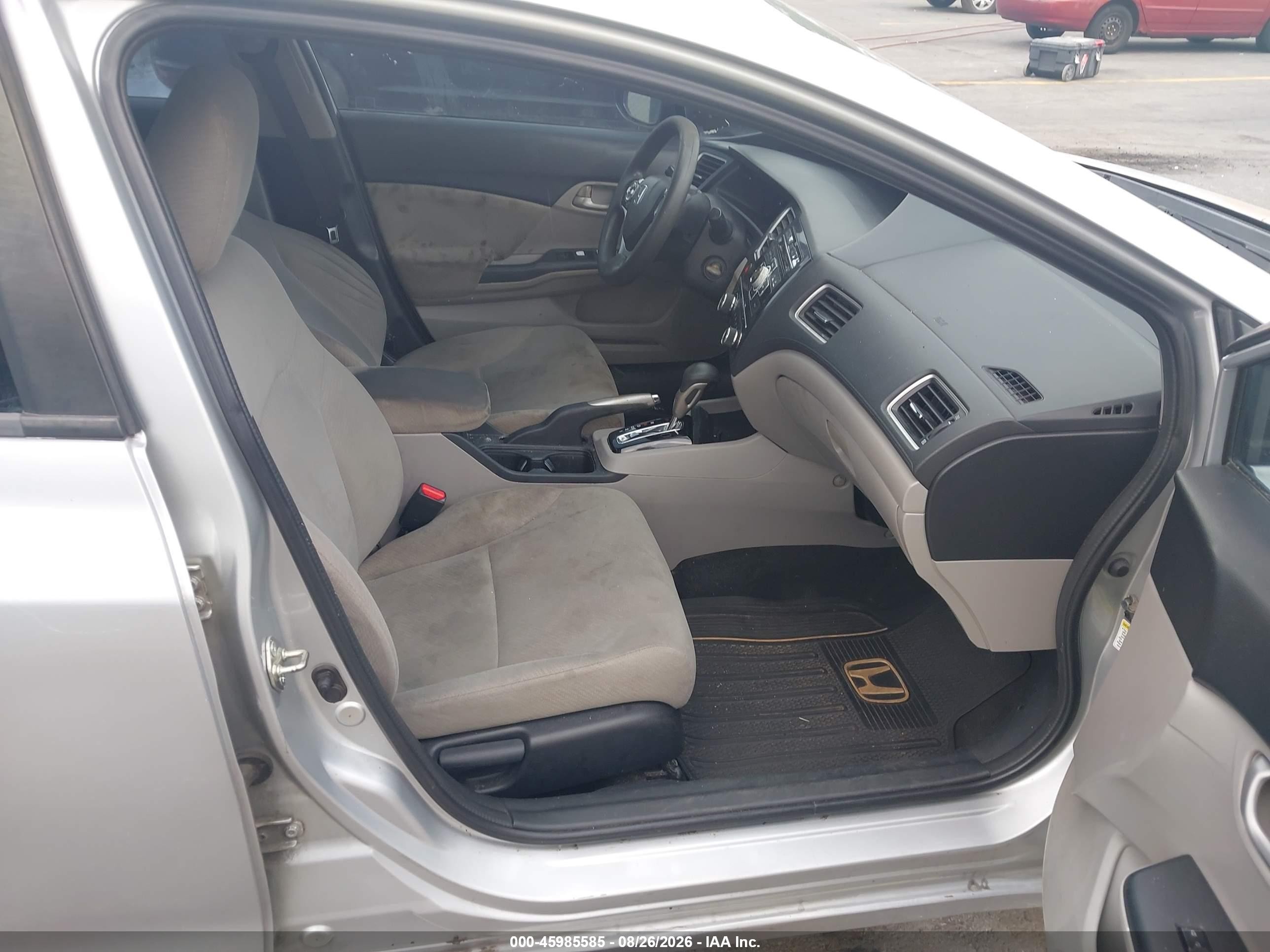 2013 Honda Civic Lx Silver vin: 2HGFB2F55DH574079