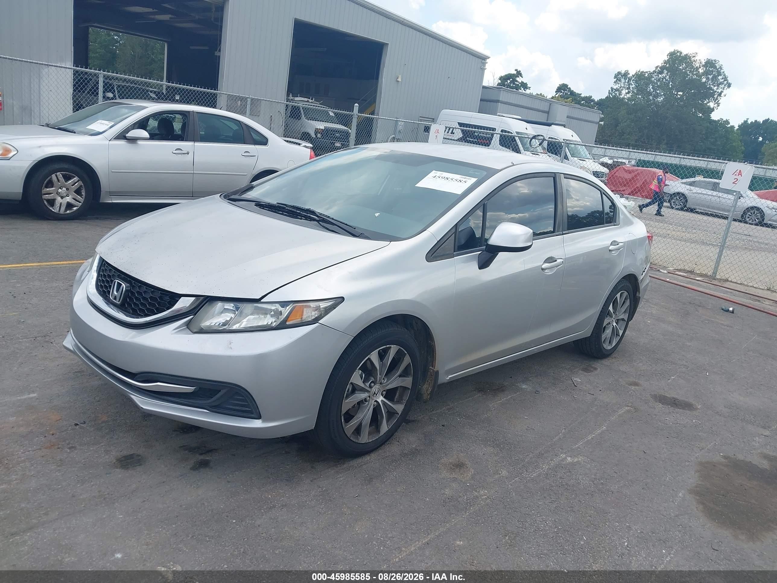 2013 Honda Civic Lx Silver vin: 2HGFB2F55DH574079