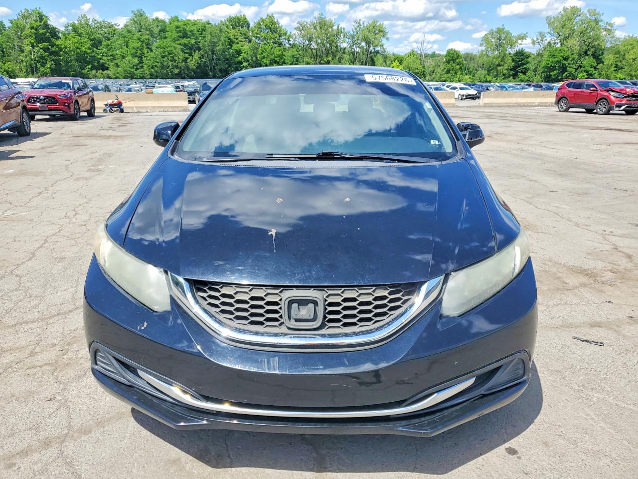 2013 Honda Civic Lx Black vin: 2HGFB2F55DH574549