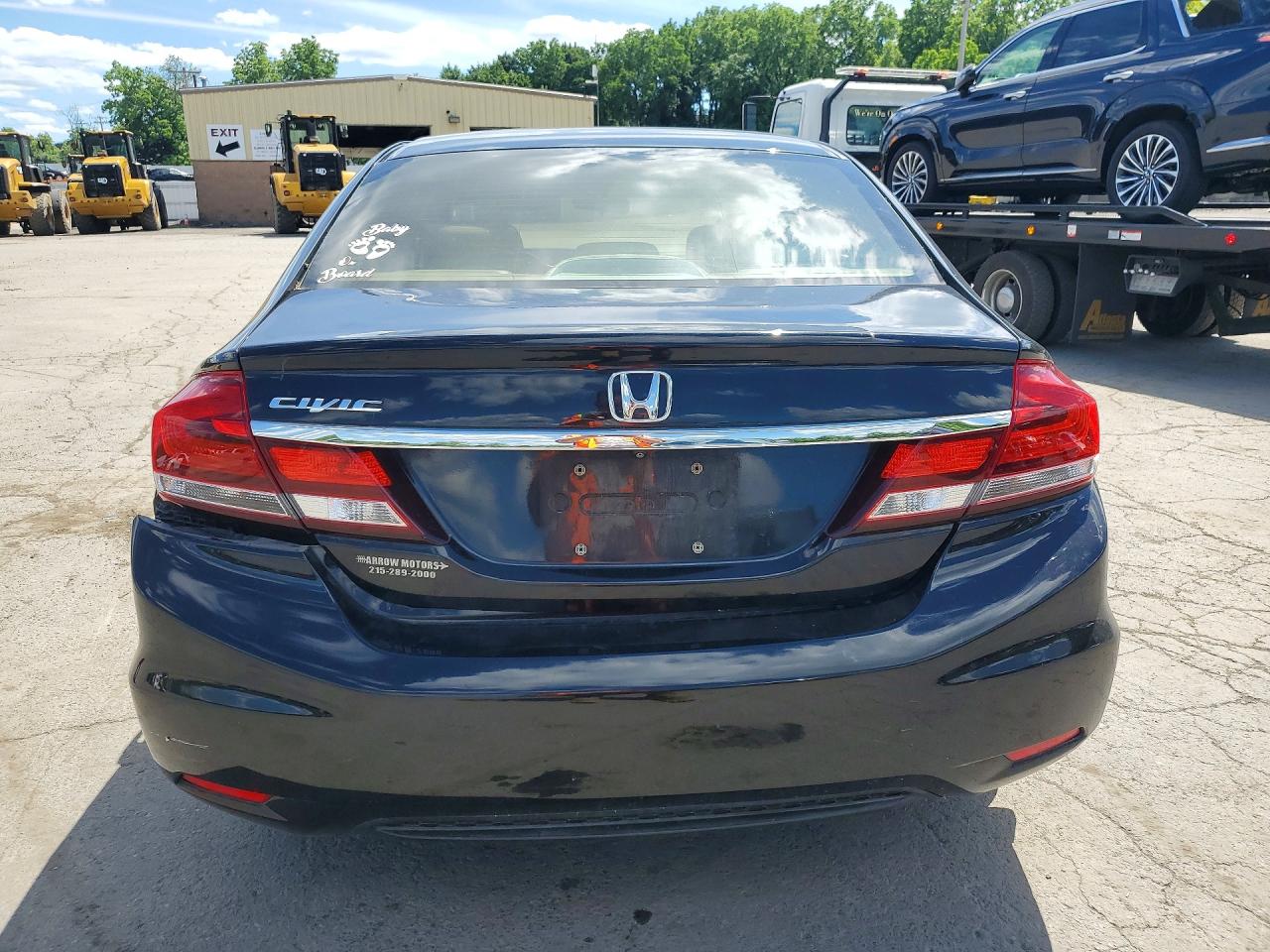 2013 Honda Civic Lx Black vin: 2HGFB2F55DH574549