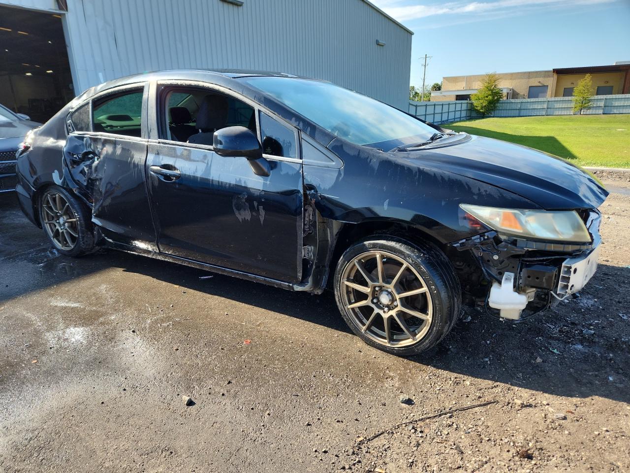 2013 Honda Civic Lx Black vin: 2HGFB2F55DH579301 Damage: Right Rear Door, Severe Damage, Replacement Required
