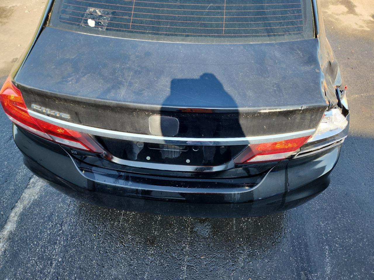 2013 Honda Civic Lx Black vin: 2HGFB2F55DH579301 Damage: Right Tail Light, Broken, Replacement Required