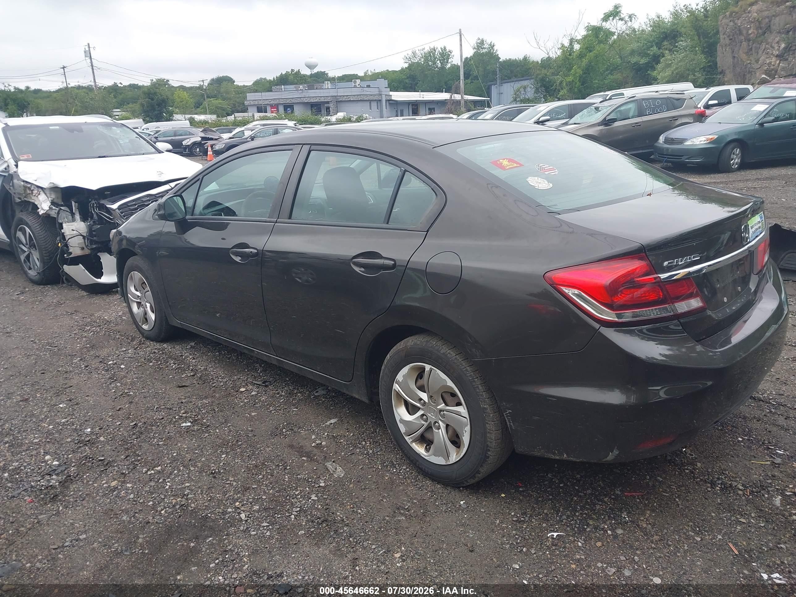 2013 Honda Civic Lx Gray vin: 2HGFB2F55DH582683