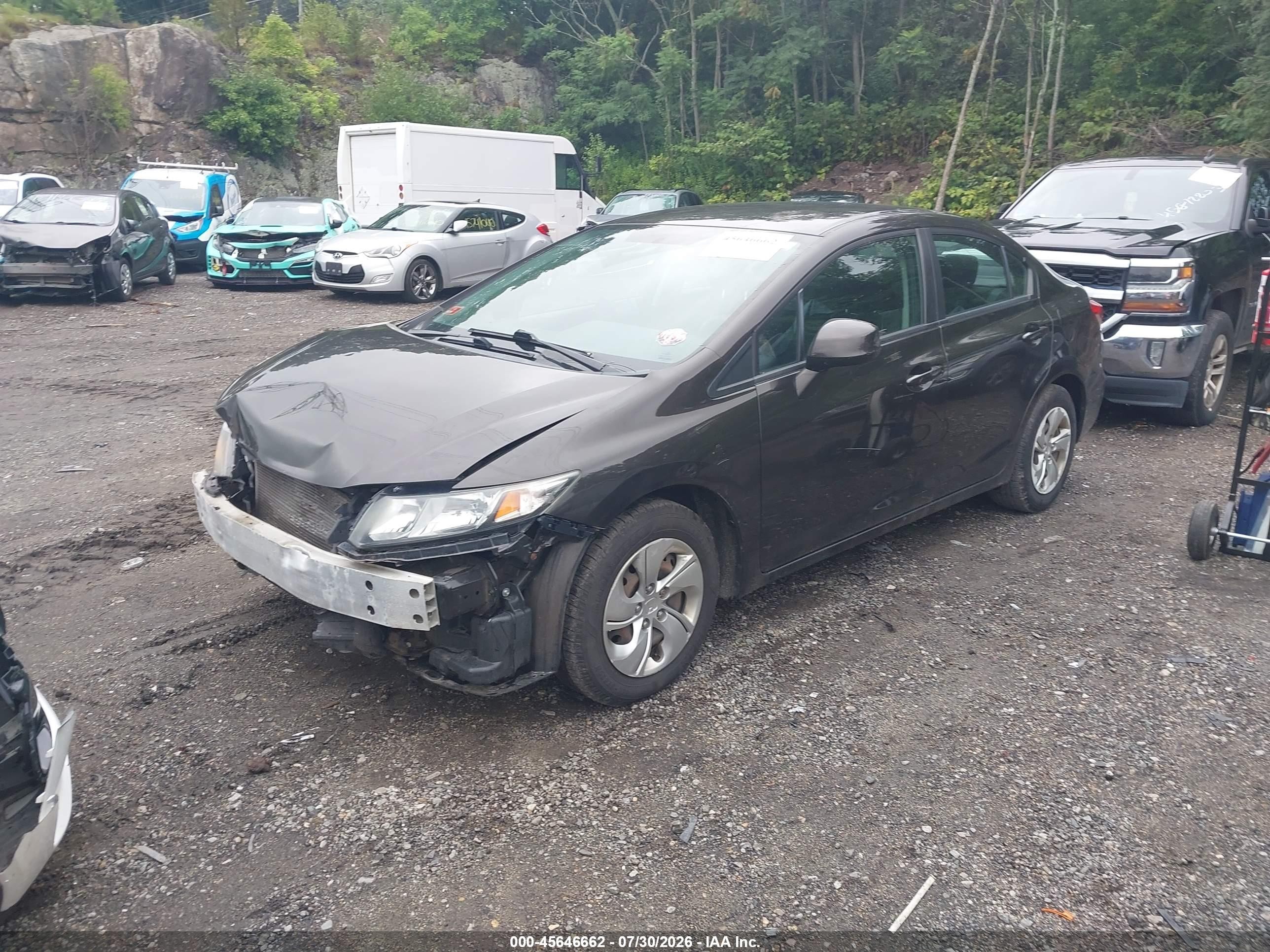 2013 Honda Civic Lx Gray vin: 2HGFB2F55DH582683