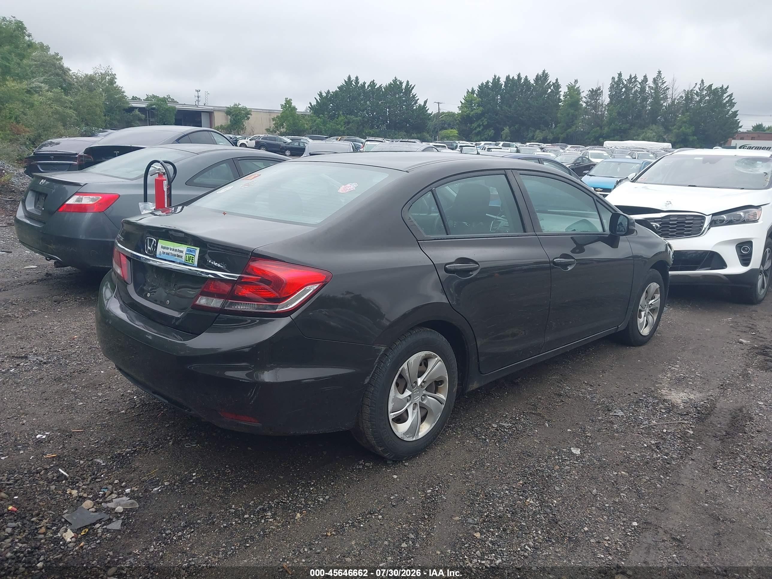 2013 Honda Civic Lx Gray vin: 2HGFB2F55DH582683