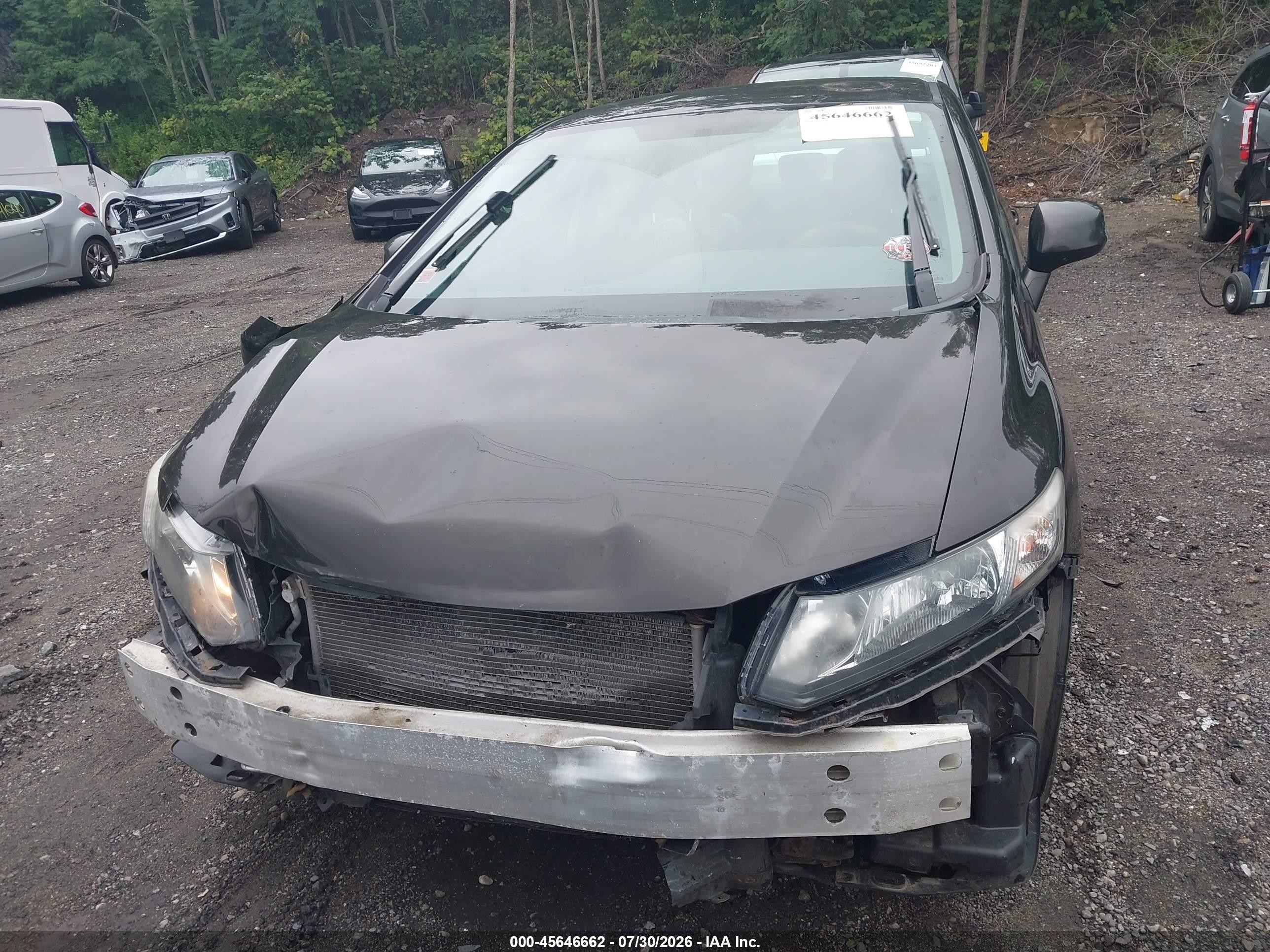 2013 Honda Civic Lx Gray vin: 2HGFB2F55DH582683