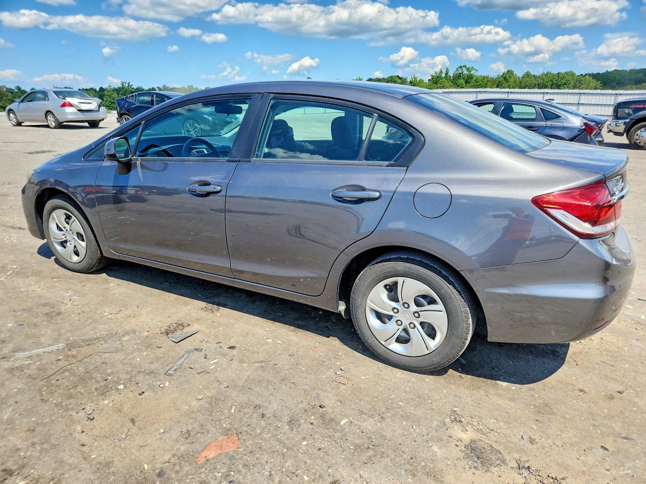 2013 Honda Civic Lx Gray vin: 2HGFB2F55DH583557